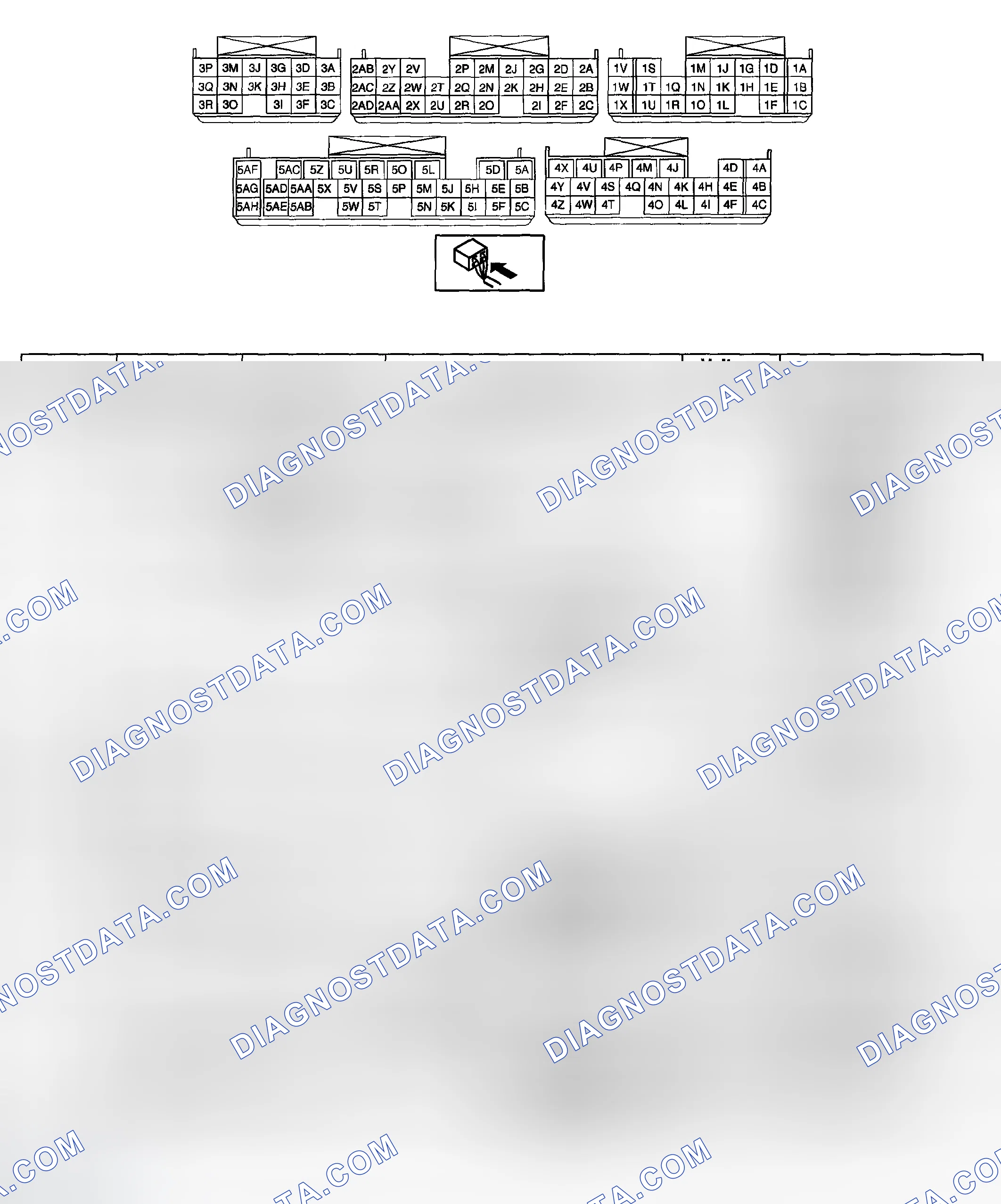 Scheme 523: PCM terminal voltage table (Reference)