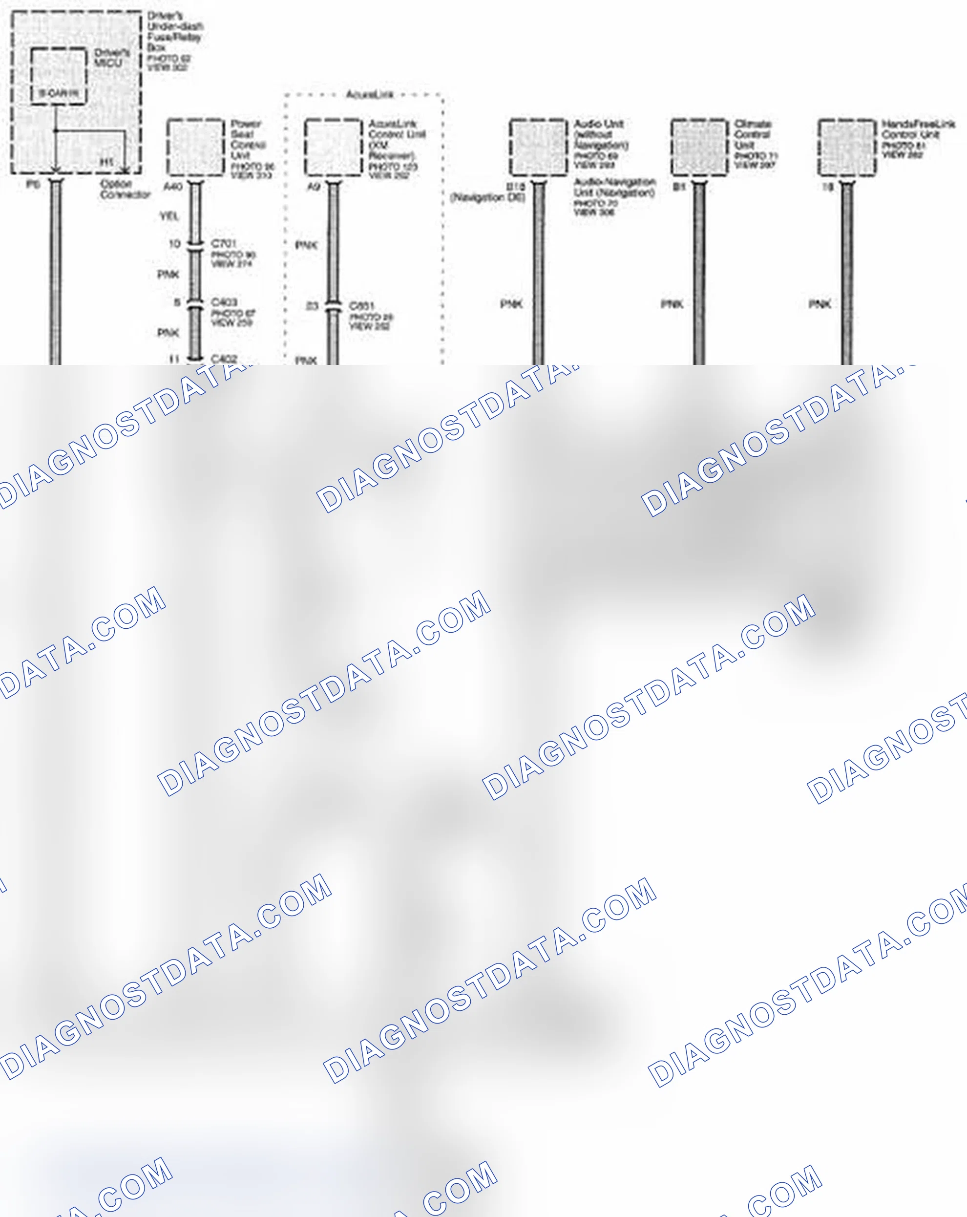 Scheme 192: Multiplex Integrated Control System Circuit Diagram - B-CAN Communication Line (High) (Page 50-2)
