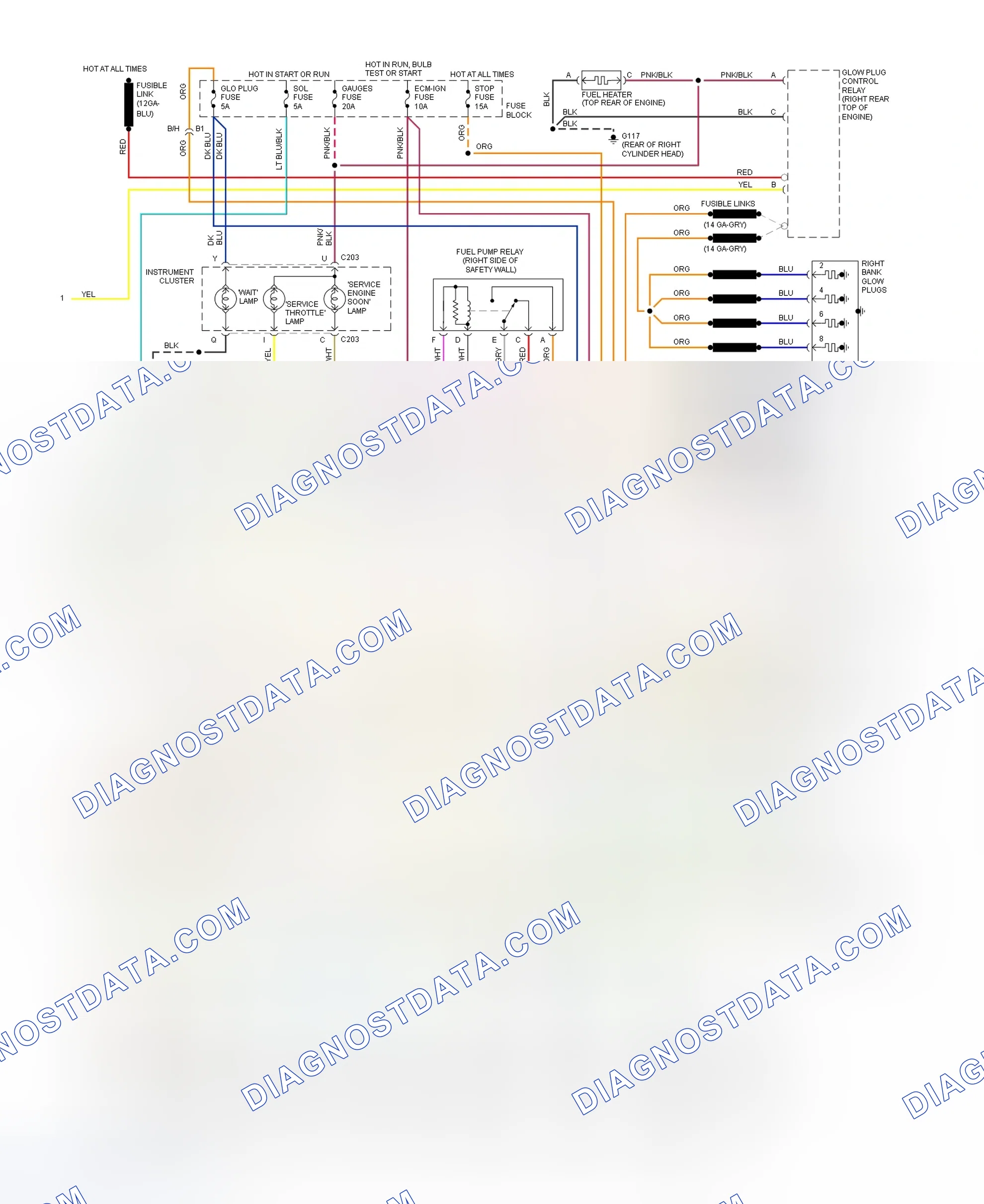 Scheme 240: Wiring Diagram For Blazer, Pickup, Sierra, Suburban & Yukon With M/T (2 Of 2)