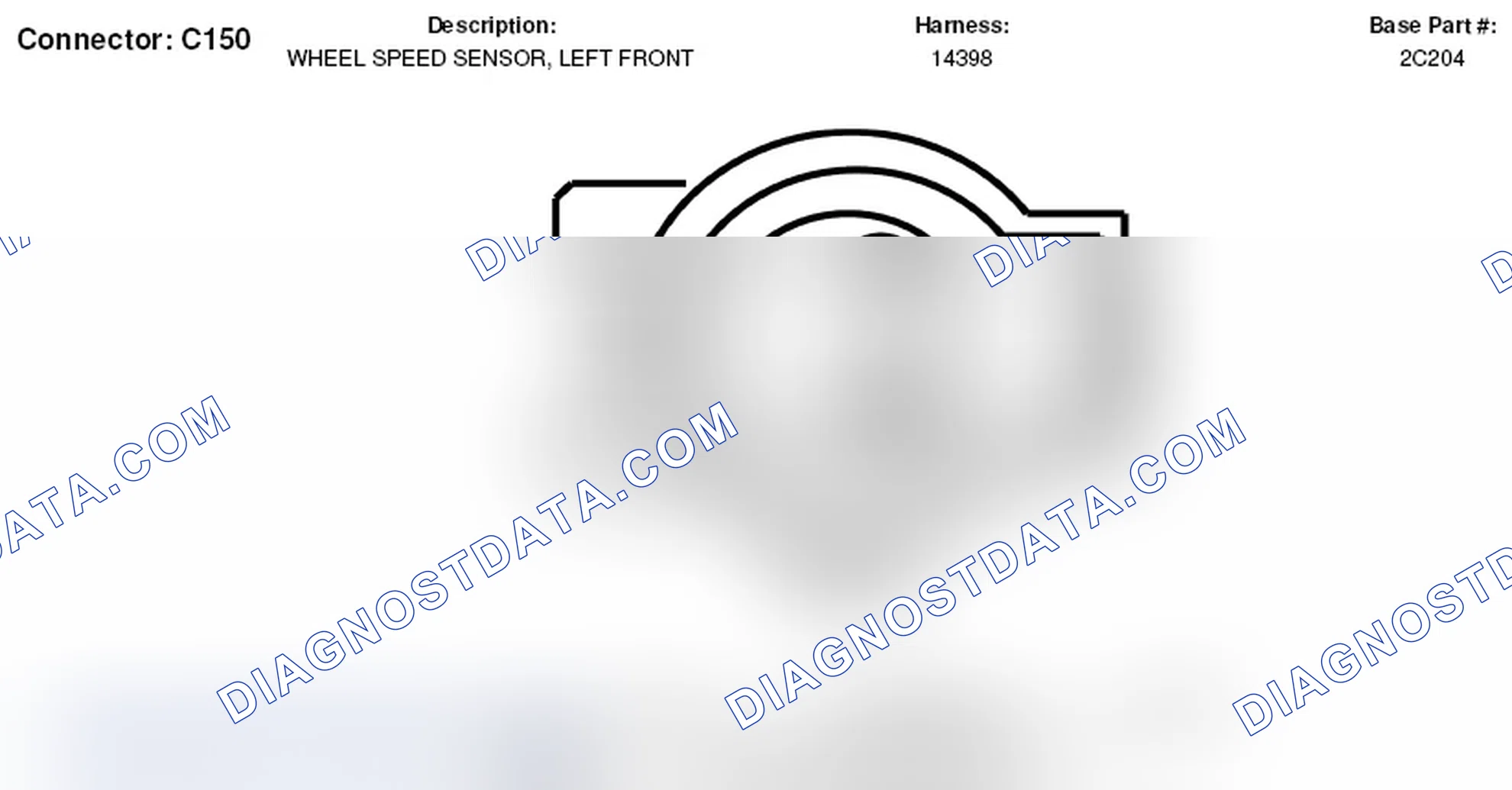 Scheme 40: Left Front Wheel Speed Sensor Connector End View (C150)