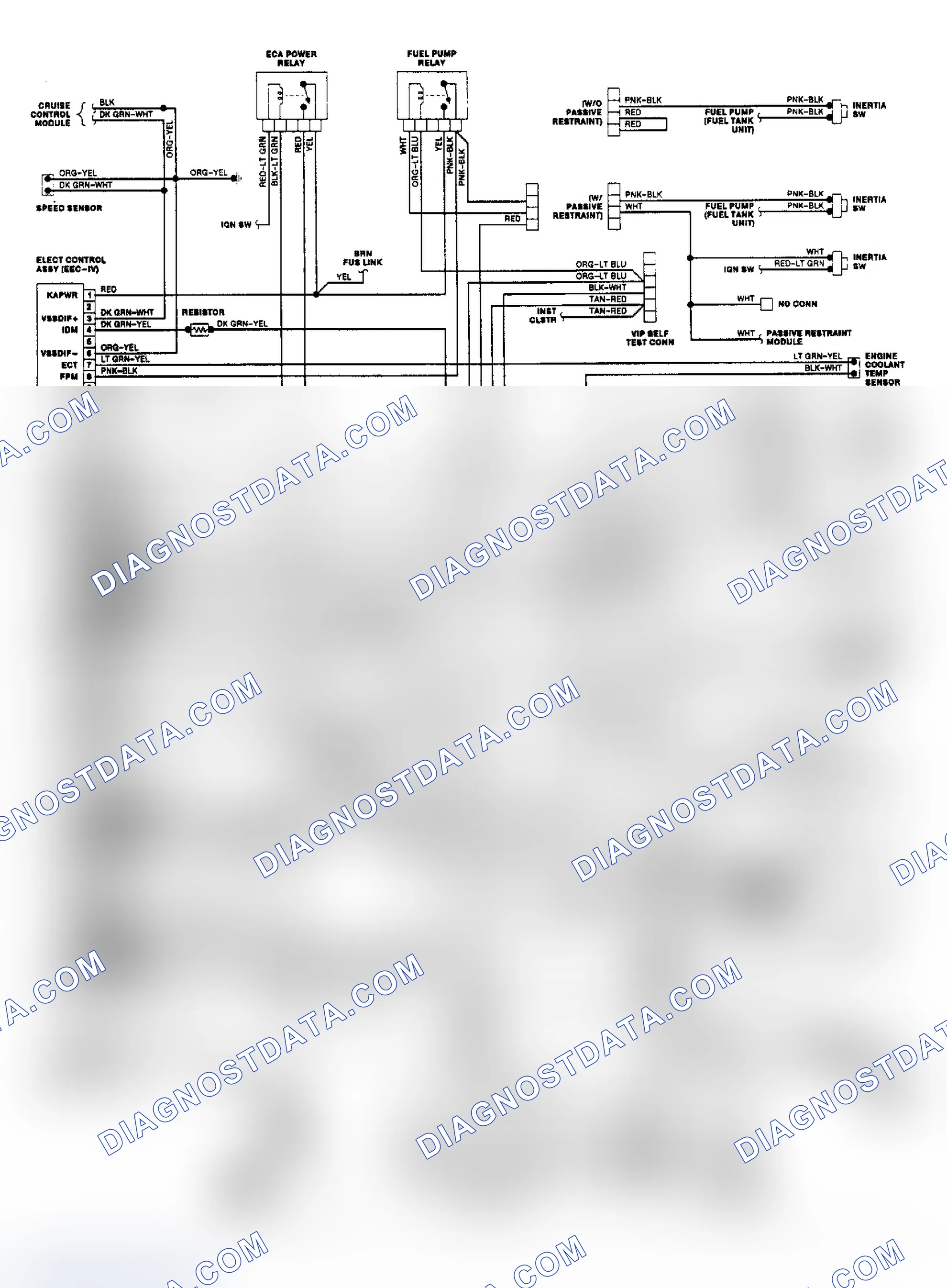Scheme 68: 2.3L HSC MPFI EEC-IV Wiring Diagram (Tempo & Topaz)