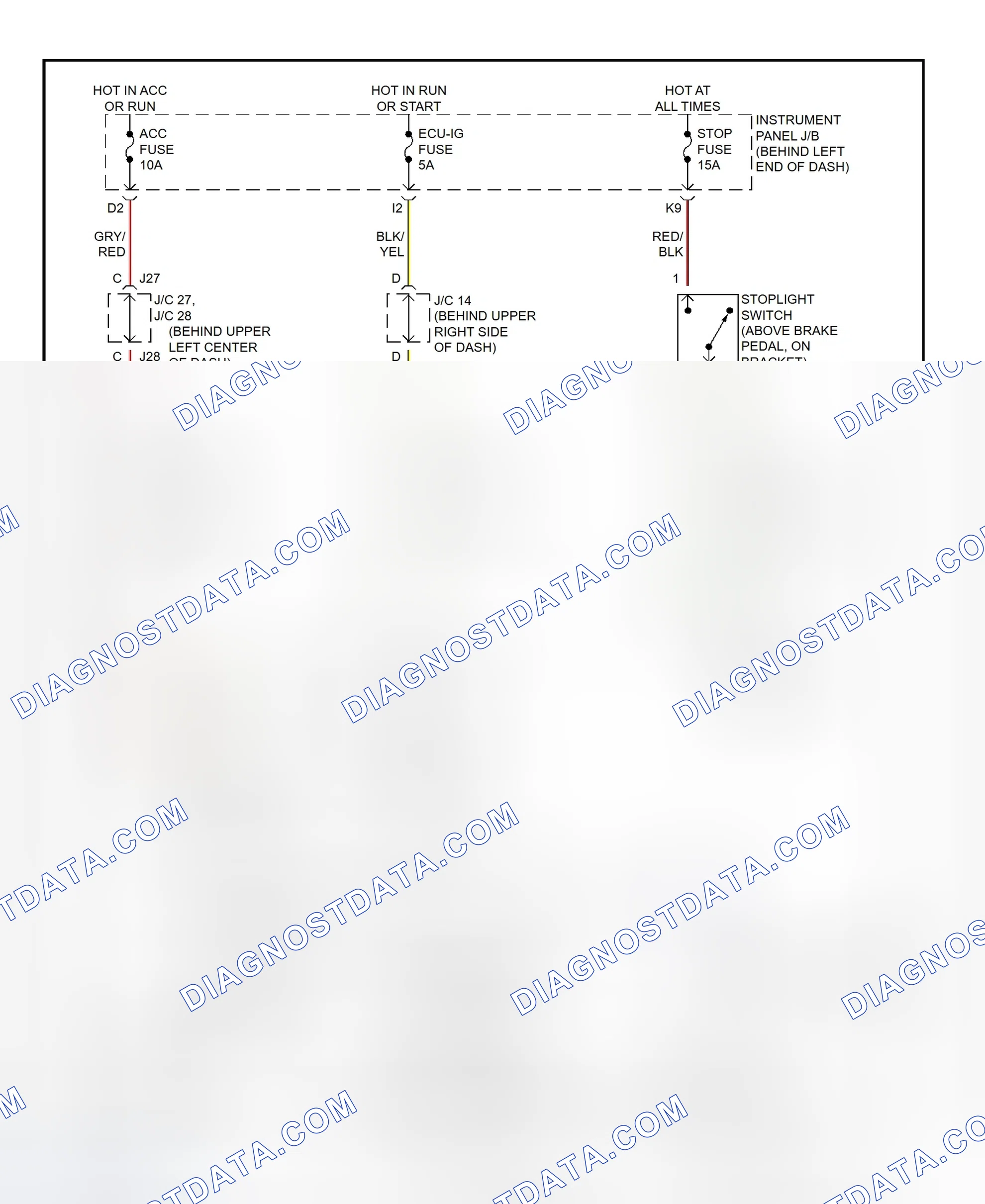 Scheme 282: Shift Interlock System Wiring Diagram (2001 - Toyota Prius)