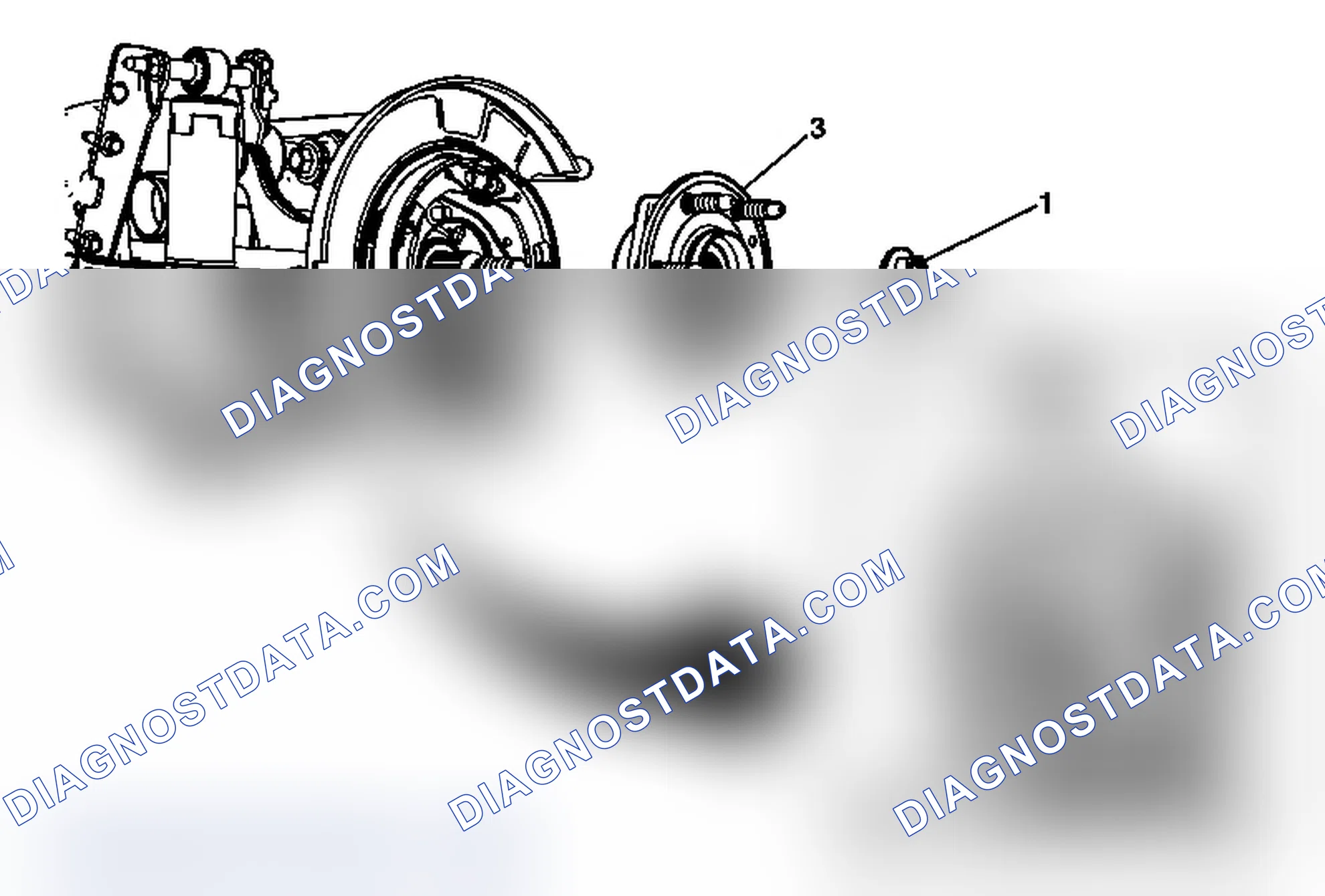 Scheme 1: Rear Wheel Bearing and Wheel Bearing Hub Replacement (AWD)