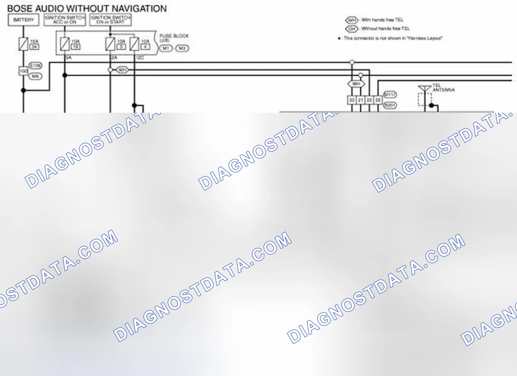 Scheme 79: Wiring Diagram - BOSE AUDIO WITHOUT NAVIGATION