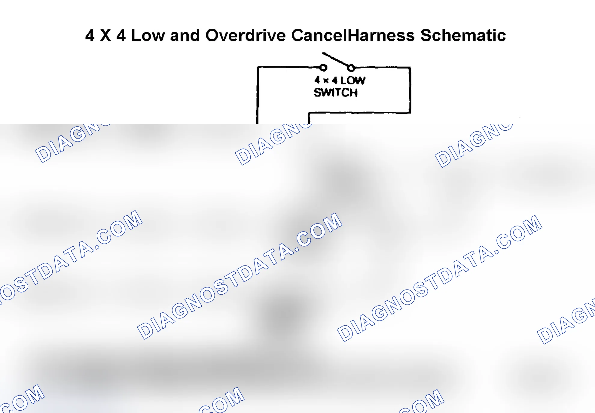 Scheme 80: 4X4 Low & OD Cancel Harness Schematic
