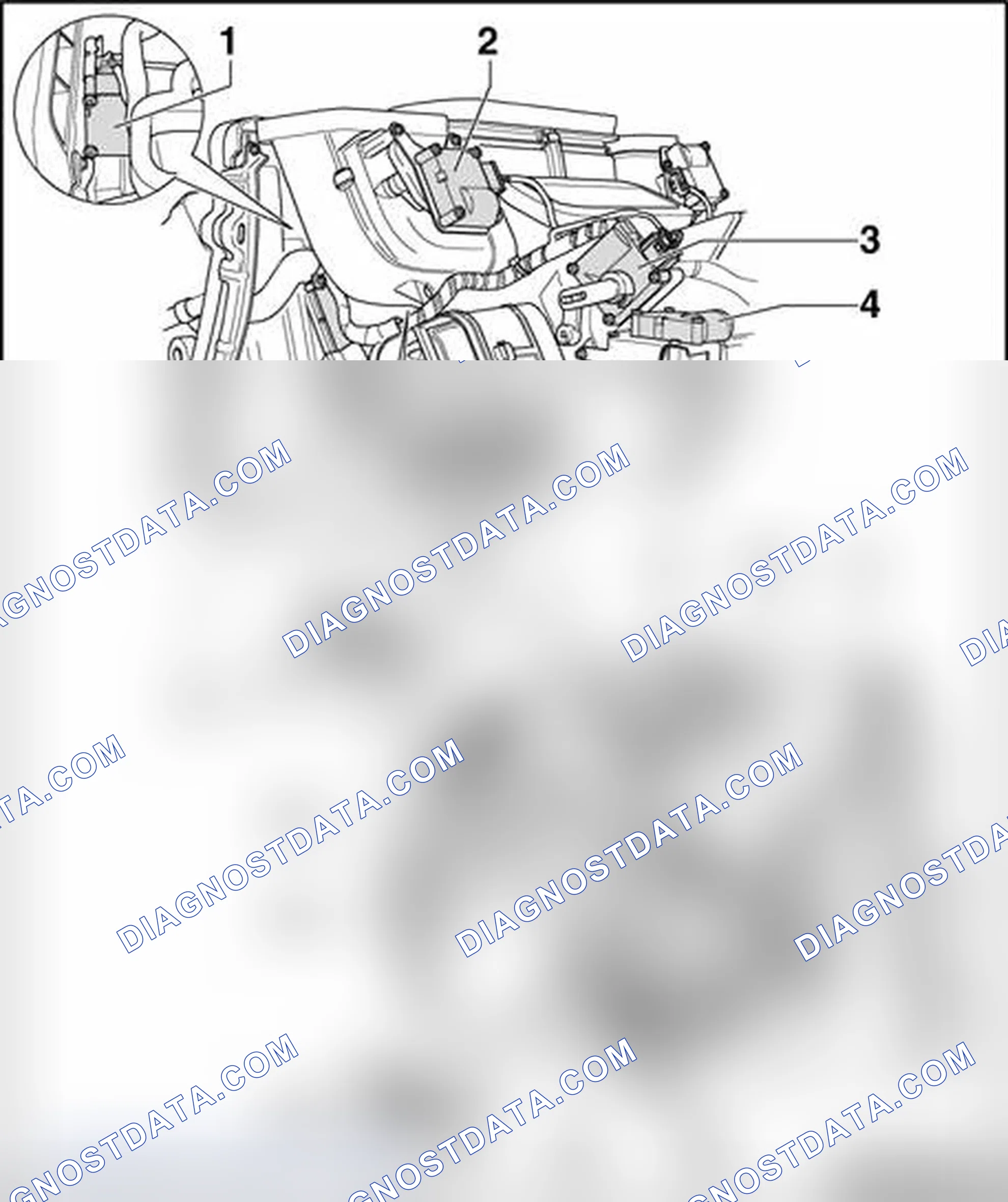 Scheme 82: Air conditioner unit components located in passenger compartment