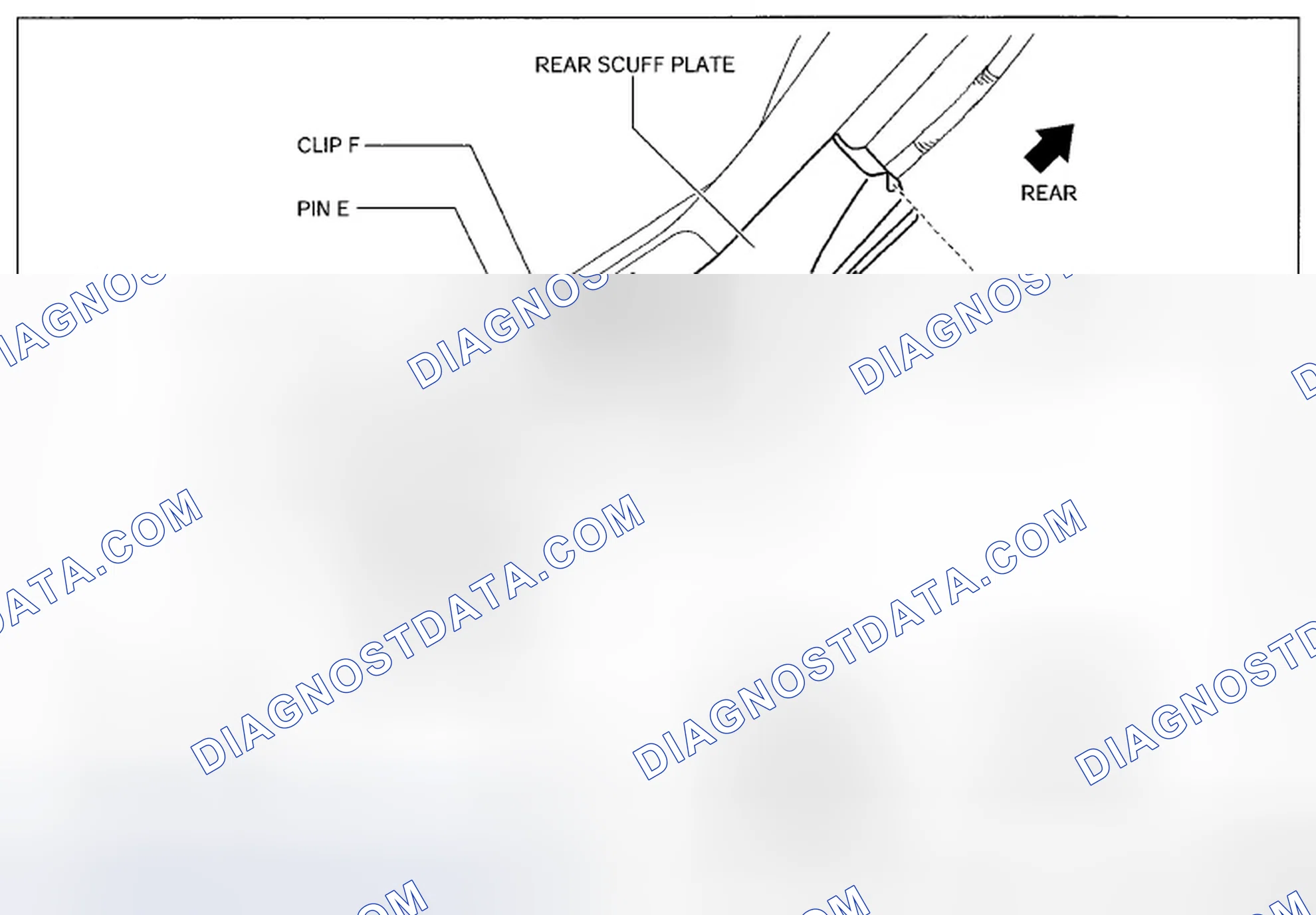 Scheme 108: REAR SCUFF PLATE REMOVAL/INSTALLATION
