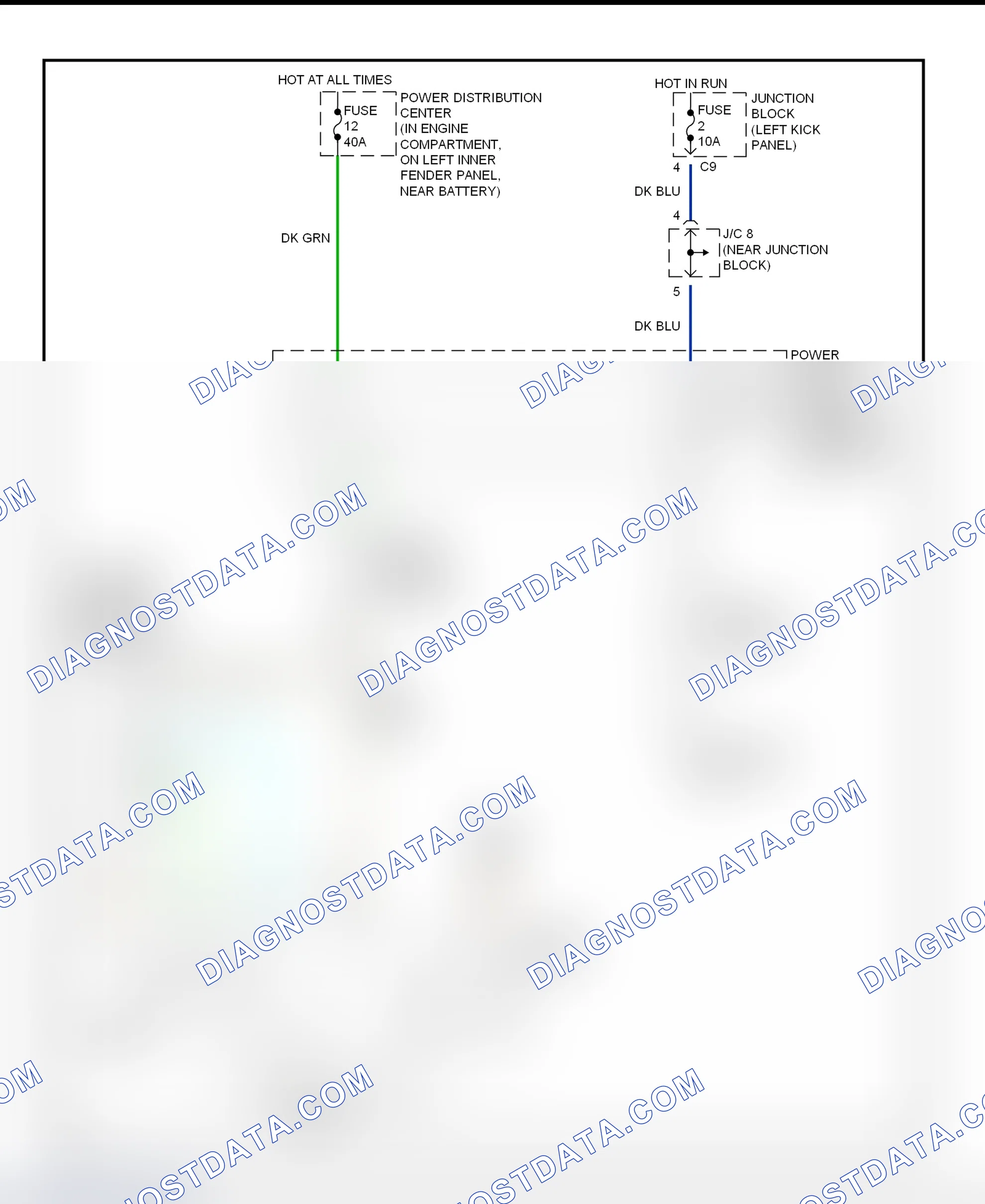 Fig. 19: Heater System Wiring Diagram (Ram Pickup)