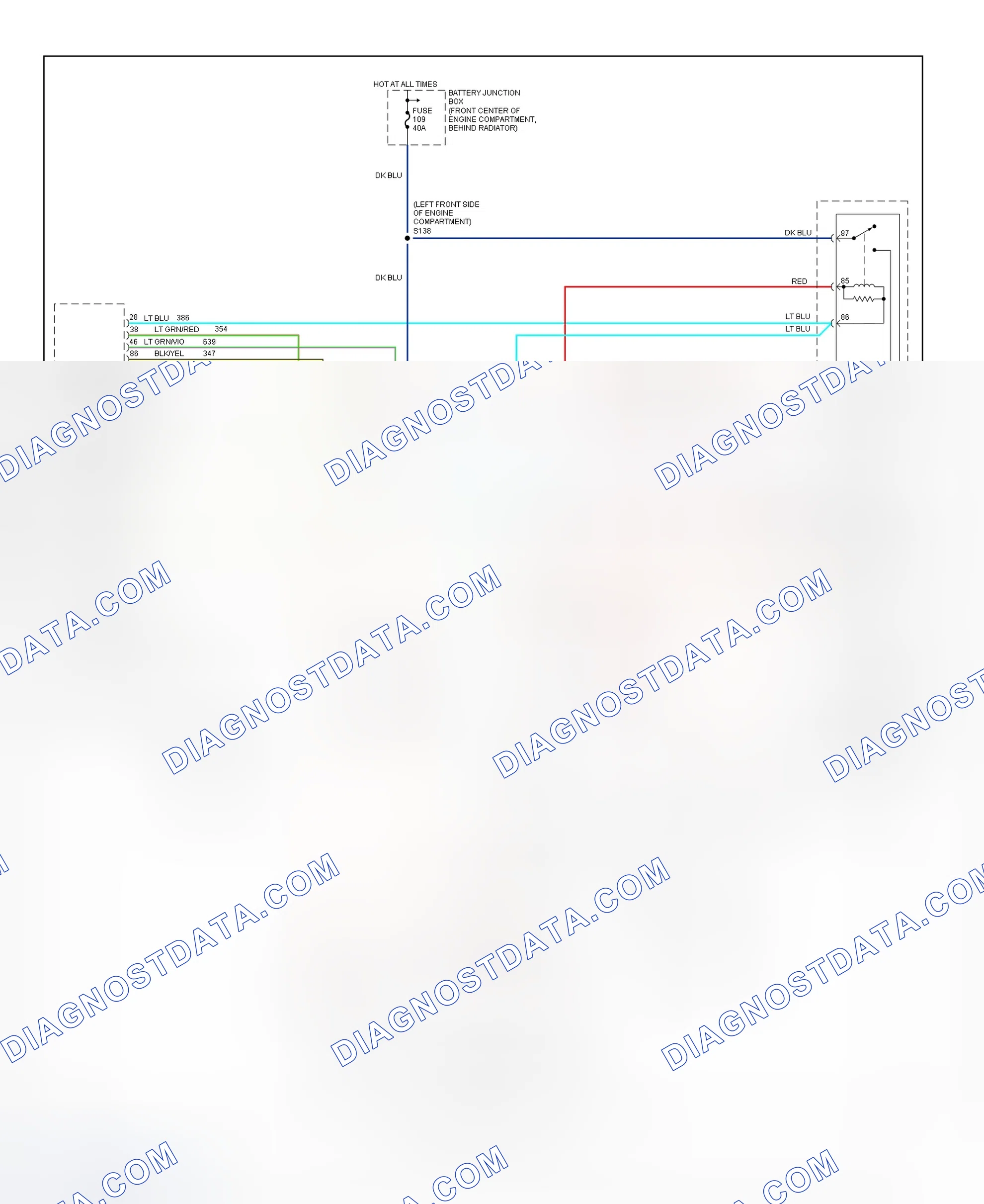 Scheme 38: Electric Cooling Fan Wiring Diagram (Sable & Taurus)