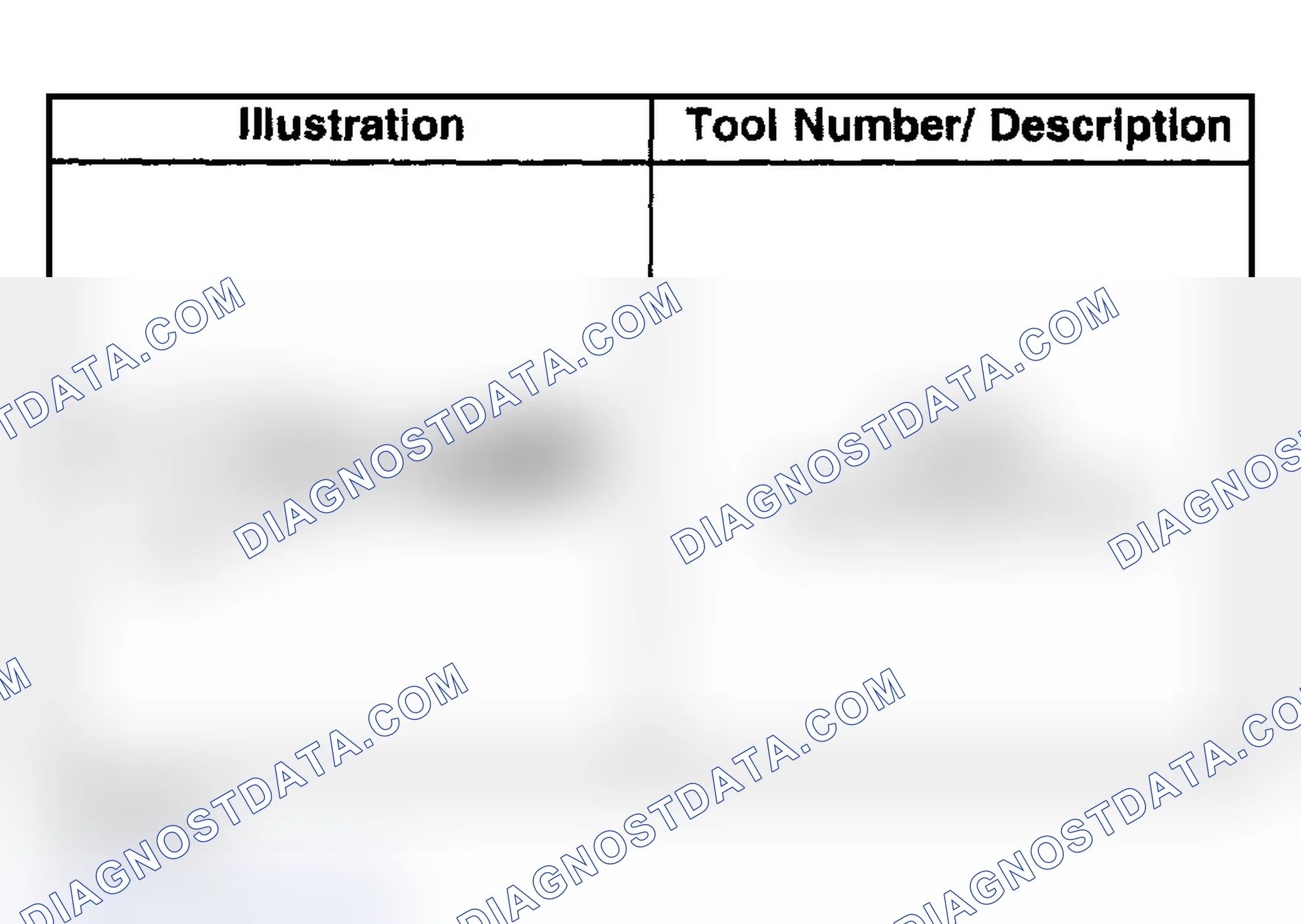 Scheme 6: Special Tools and Equipment
