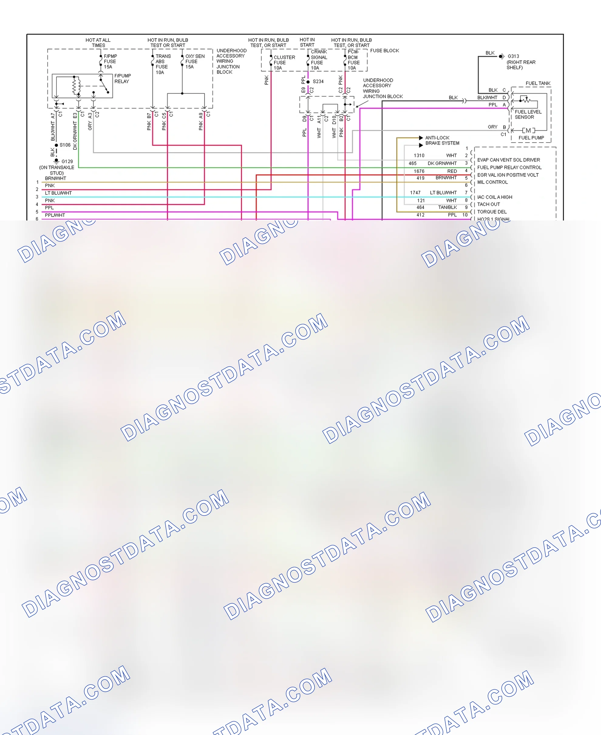 Scheme 125: PCM Wiring Diagram (Intrigue - 3.5L - 4 Of 4)