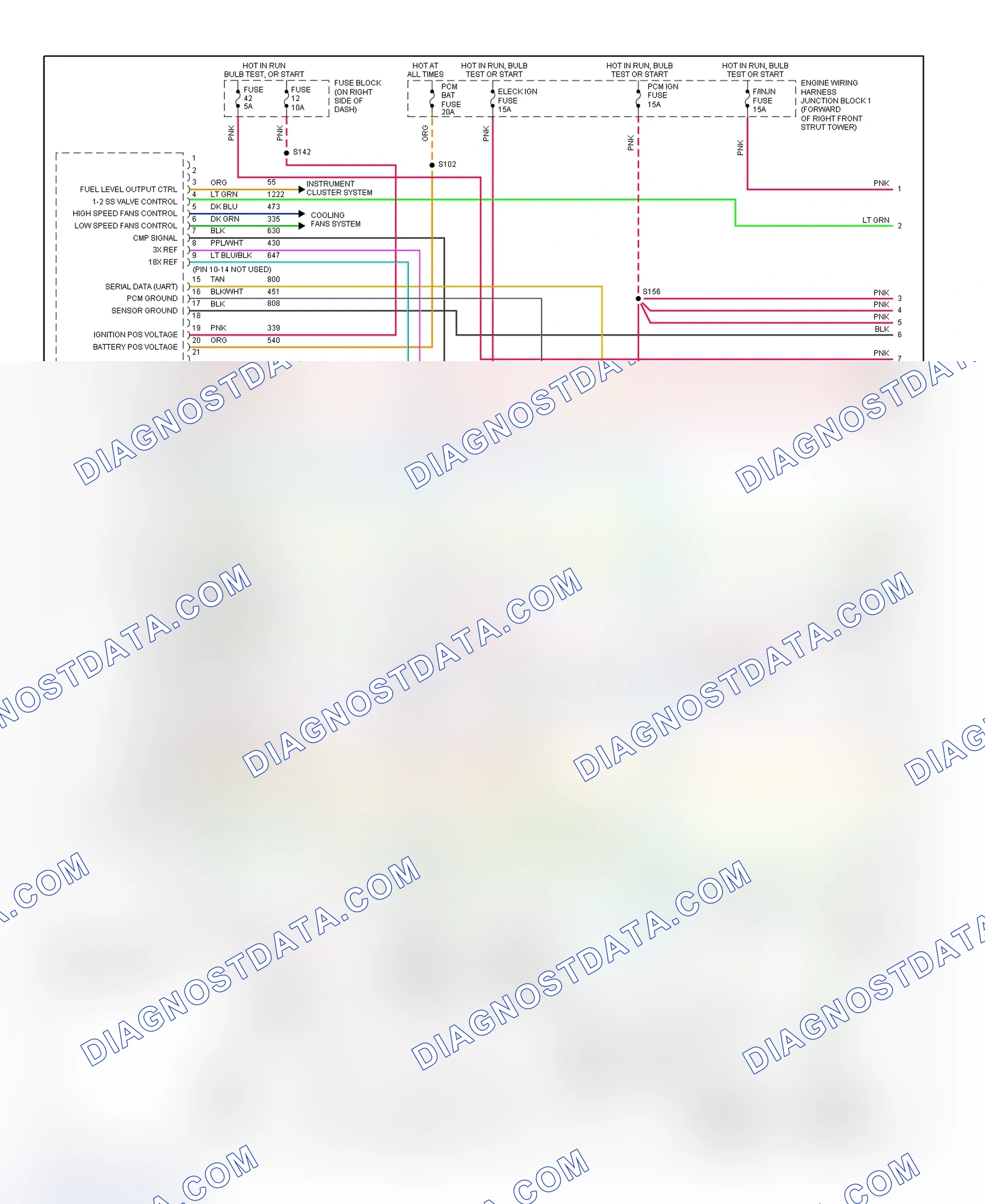 Scheme 134: PCM Wiring Diagram (Lumina & Monte Carlo - 3.8L - 1 Of 4)
