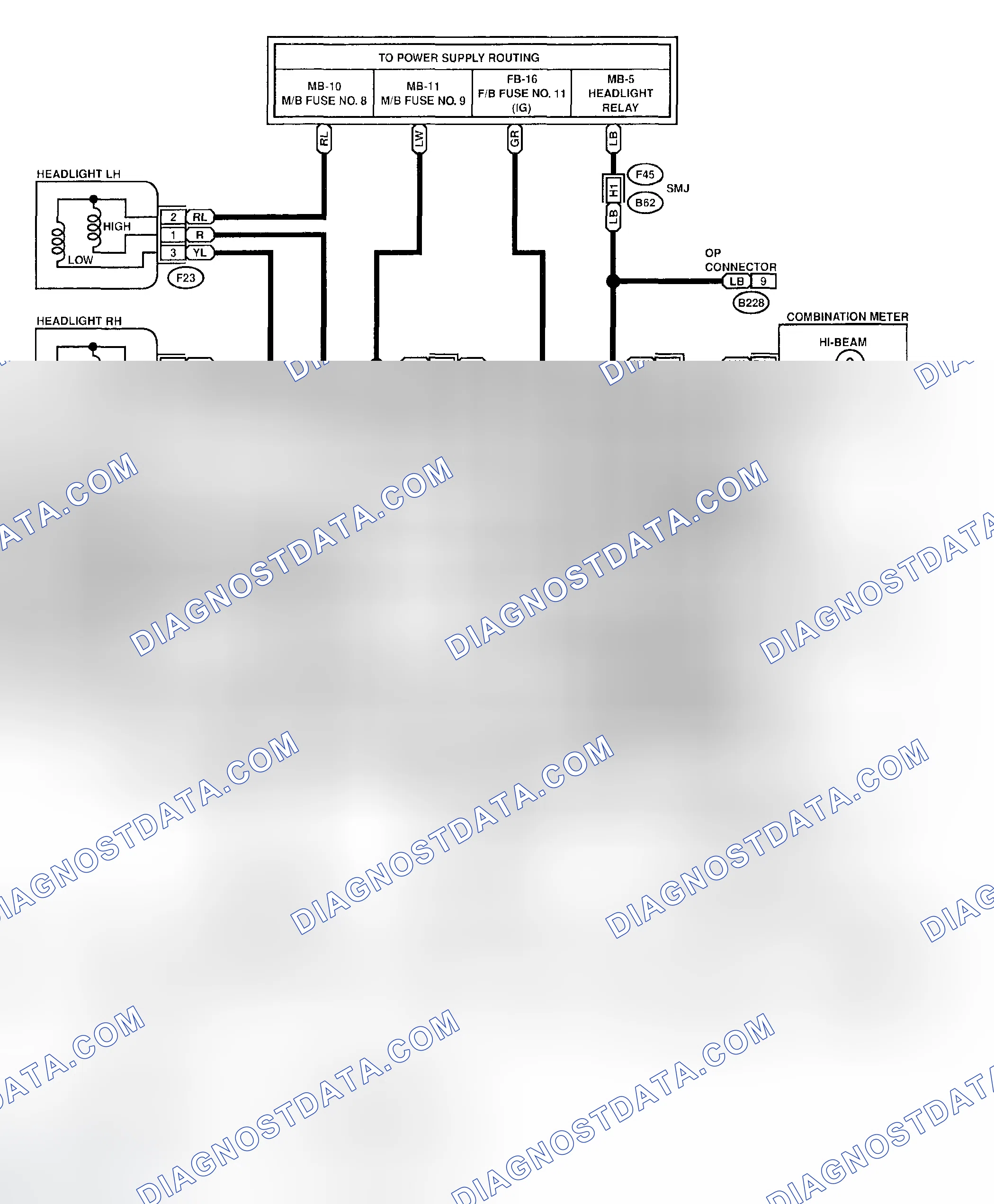 Scheme 63: Headlight & Tail Light Schematic (Headlight 2-Light Model)