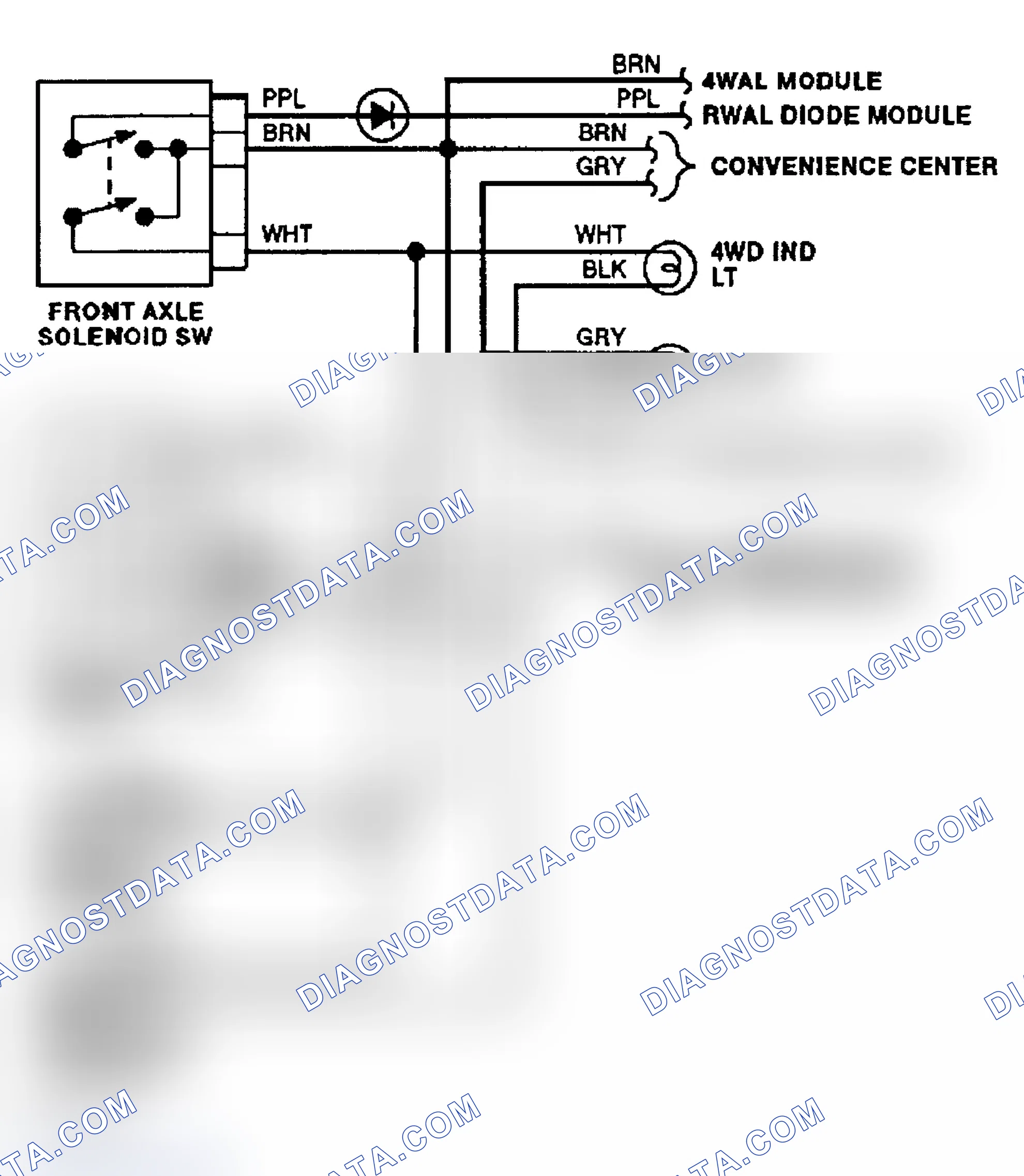 Scheme 6: Transfer Case Circuit (1992)