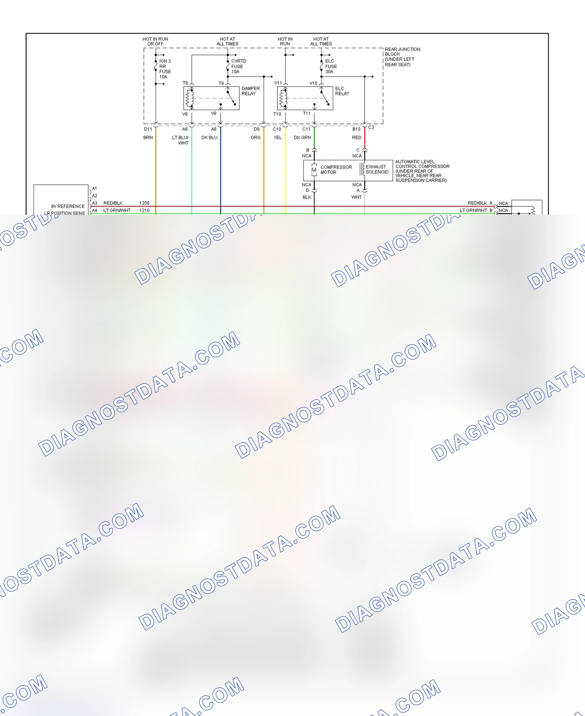 Scheme 20: Continuously Variable Road-Sensing Suspension (CVRSS) System Wiring Diagram (1999 Seville)