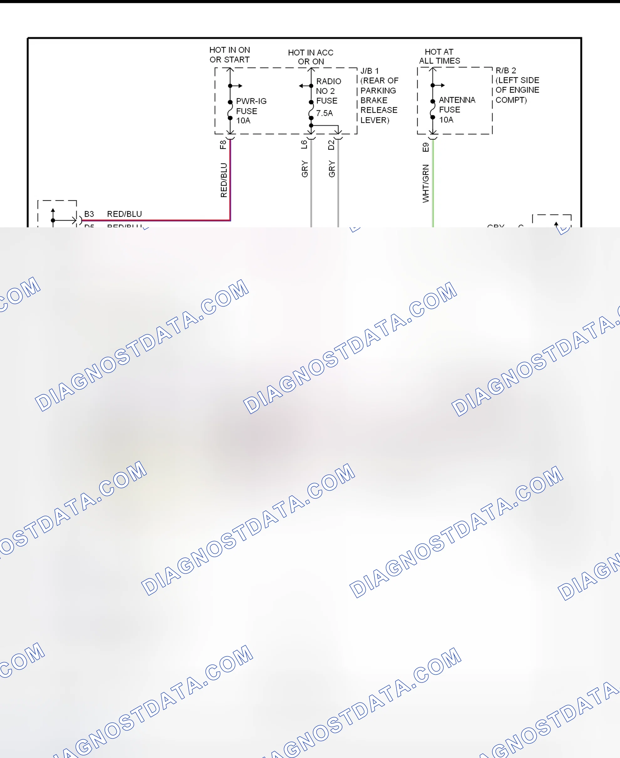 Fig. 6: Power Antenna Wiring Diagram