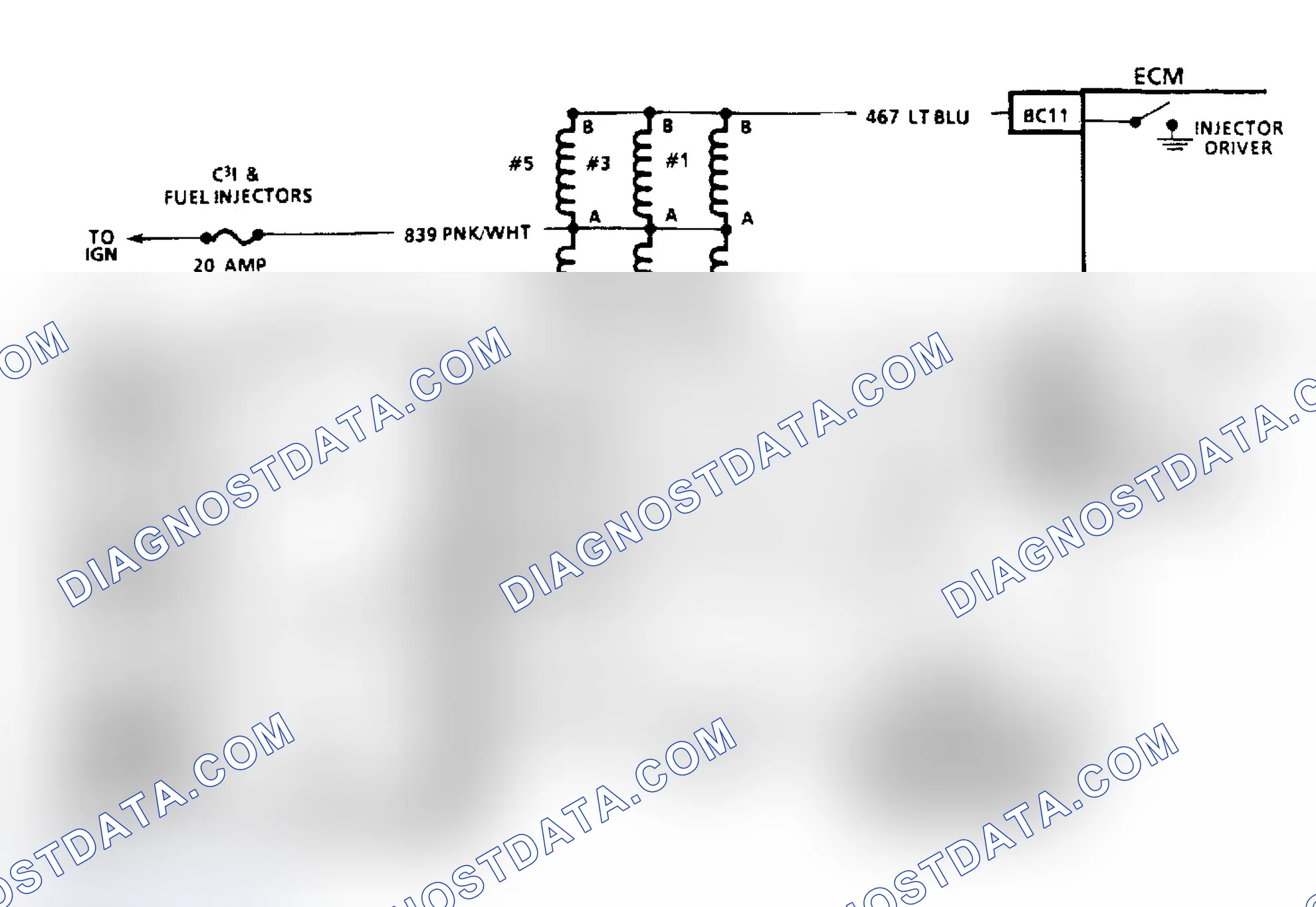 Scheme 253: Chart C4H1 Schematic, C3I Misfire At Idle (3.3L "A" Body)