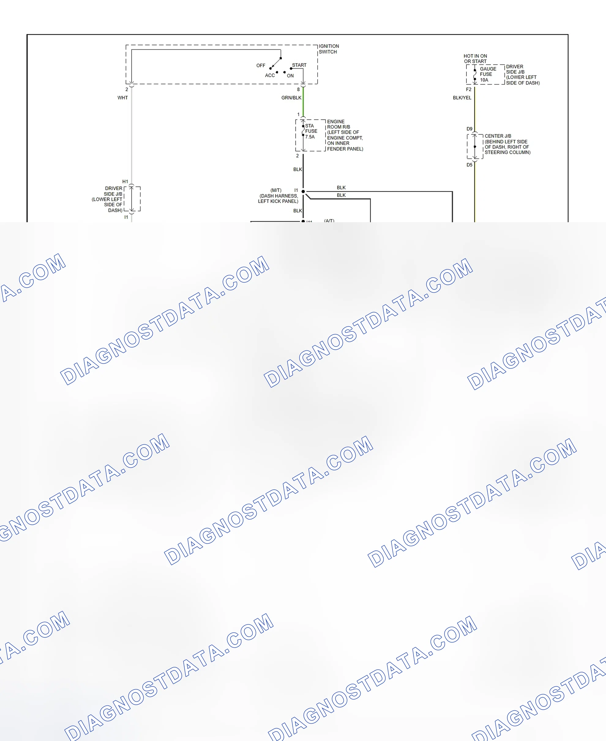 Fig. 37: Starting System Wiring Diagram (4Runner)