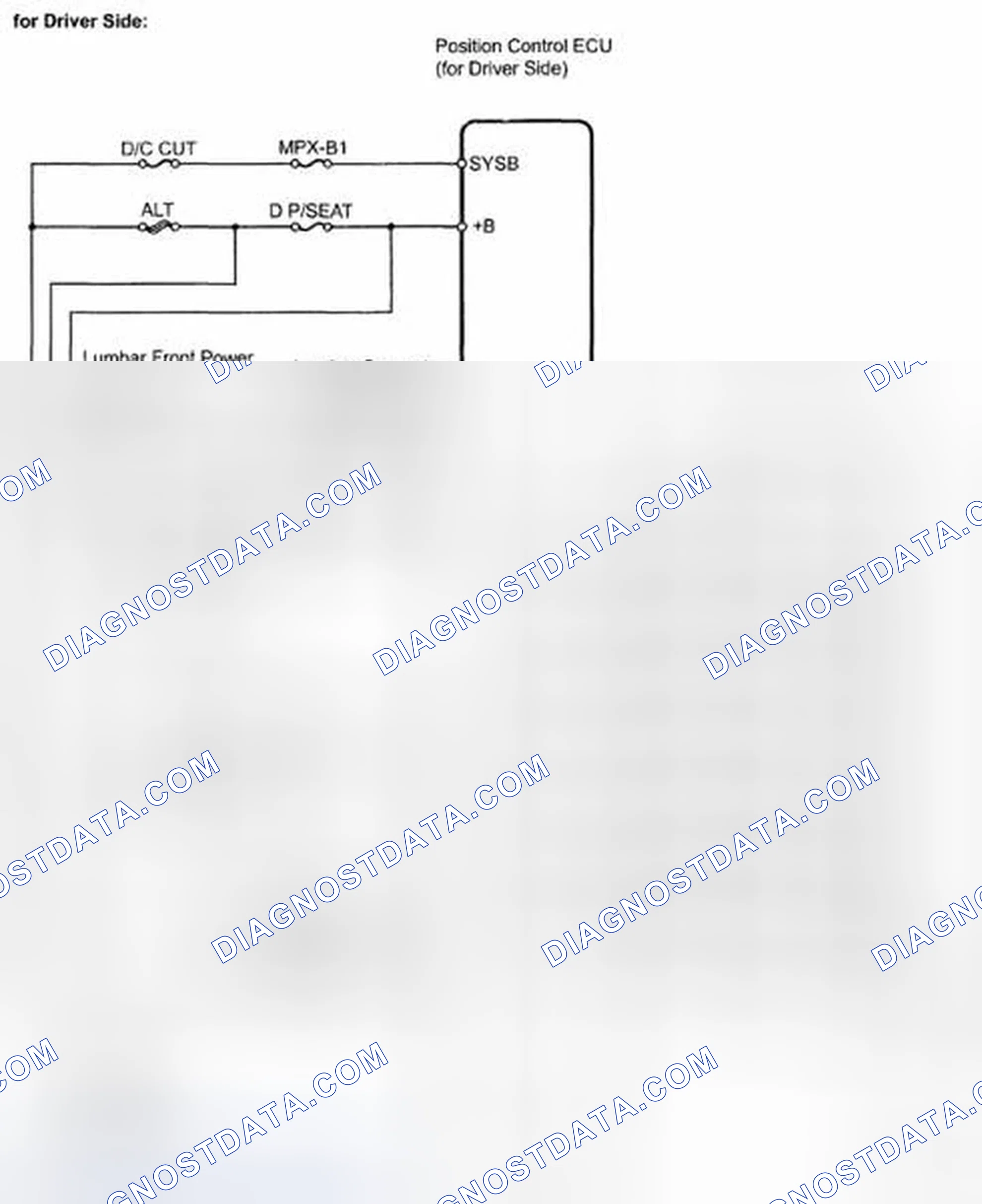 Fig. 31: Front Power Seat With Front Power Seat Switch - Wiring Diagram For Driver Side (1 Of 2)