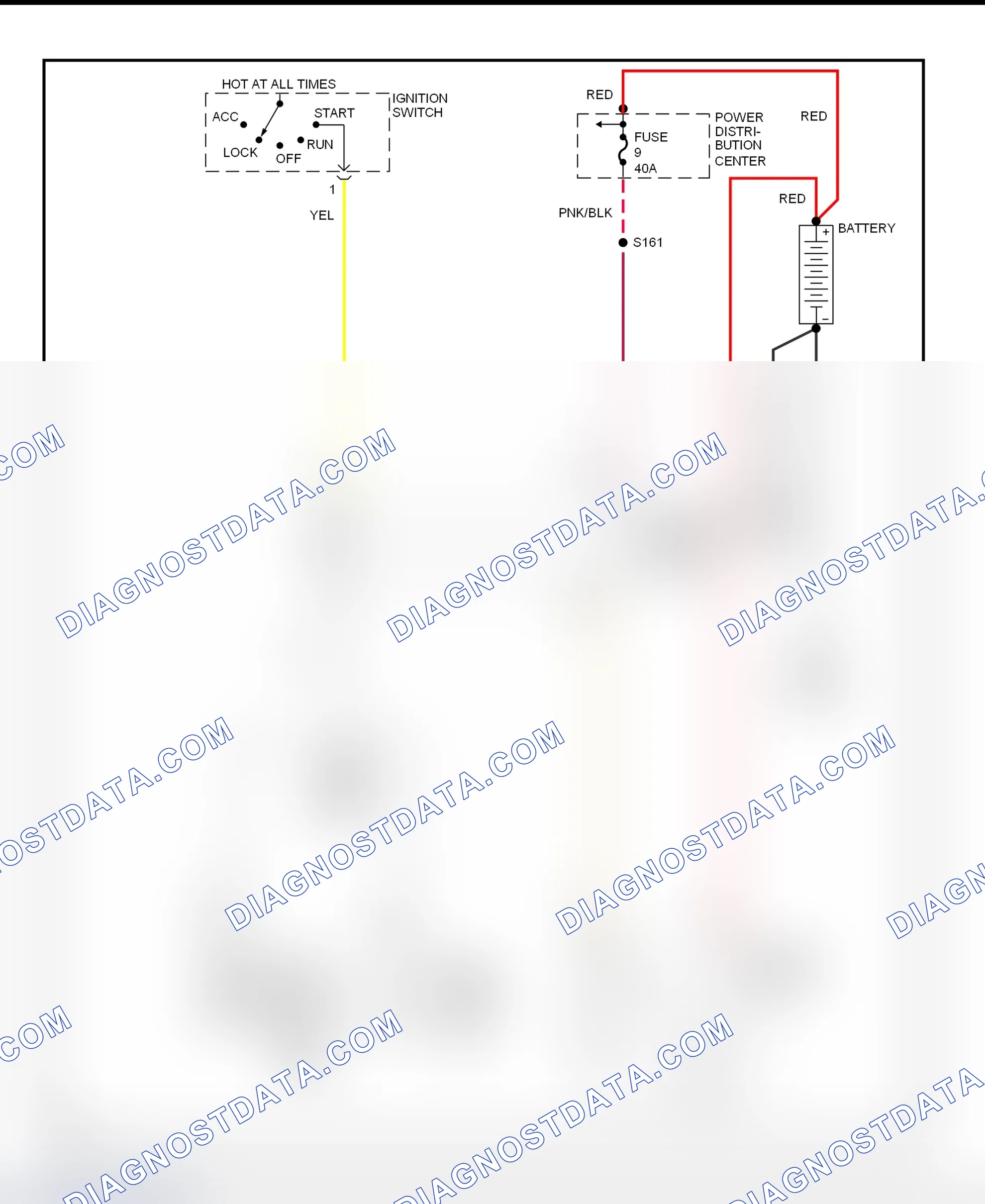Fig. 8: Starting System Wiring Diagram (Durango)