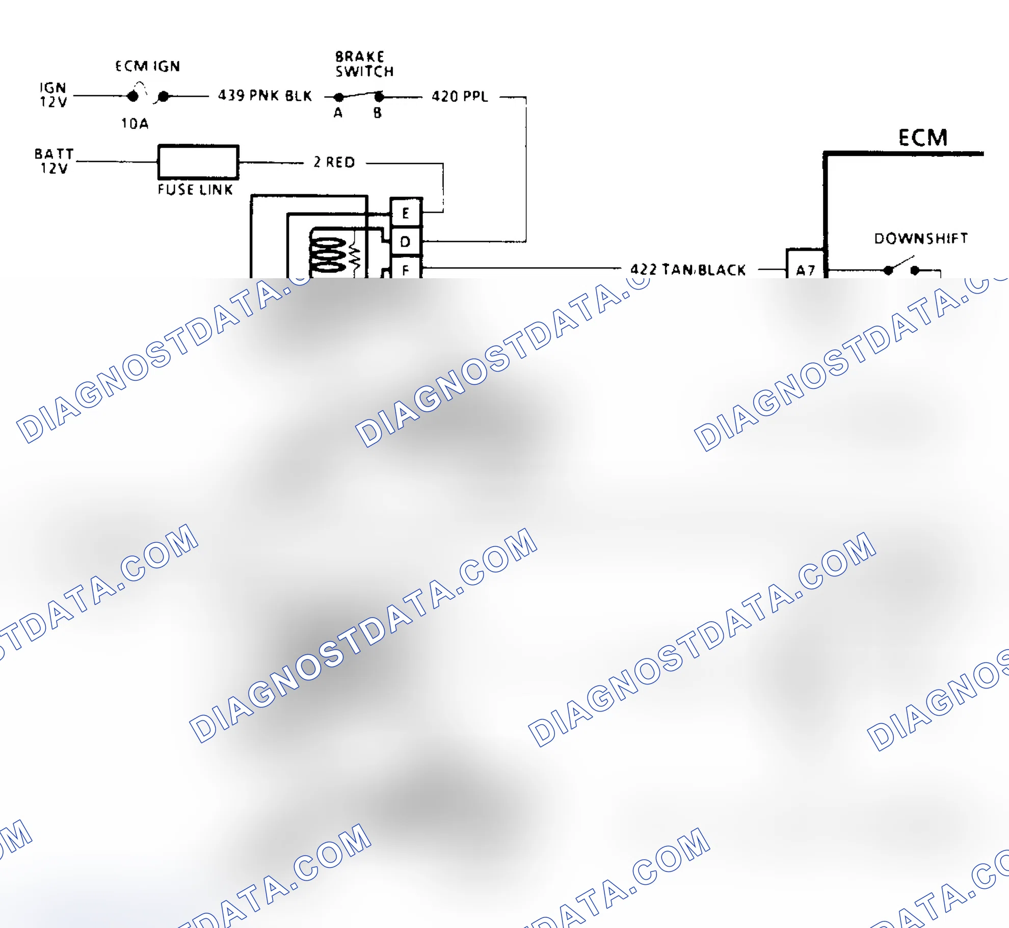 Scheme 175: THM 400 Downshift Control Electrical Diagnosis Schematic