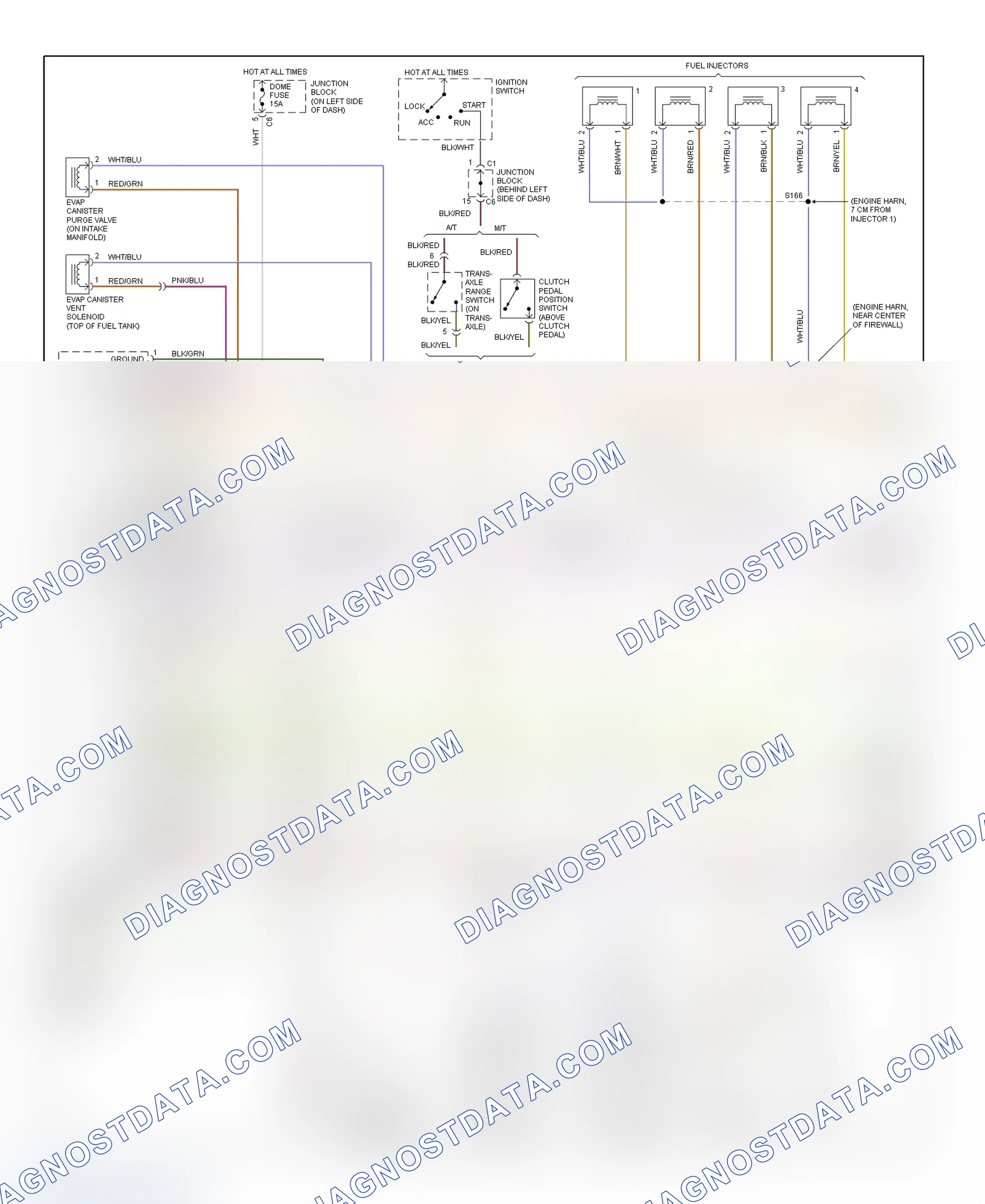 Scheme 143: PCM Wiring Diagram (Metro & Firefly (Canadian) - 1.3L - 1 Of 3)
