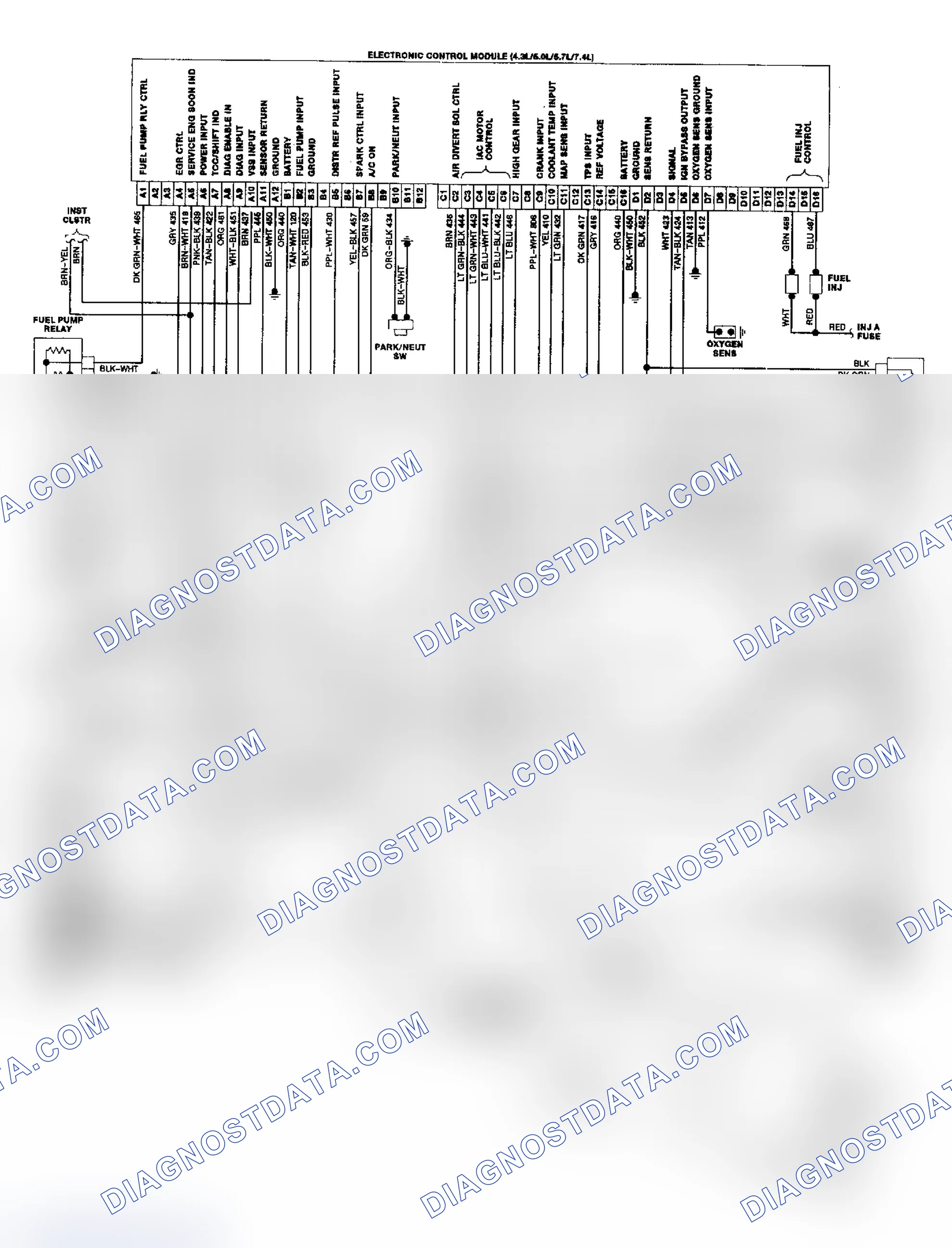 Scheme 17: "C" & "K" Series 4.3L, 5.0L, 5.7L & 7.4L TBI/CCC Wiring Diagram