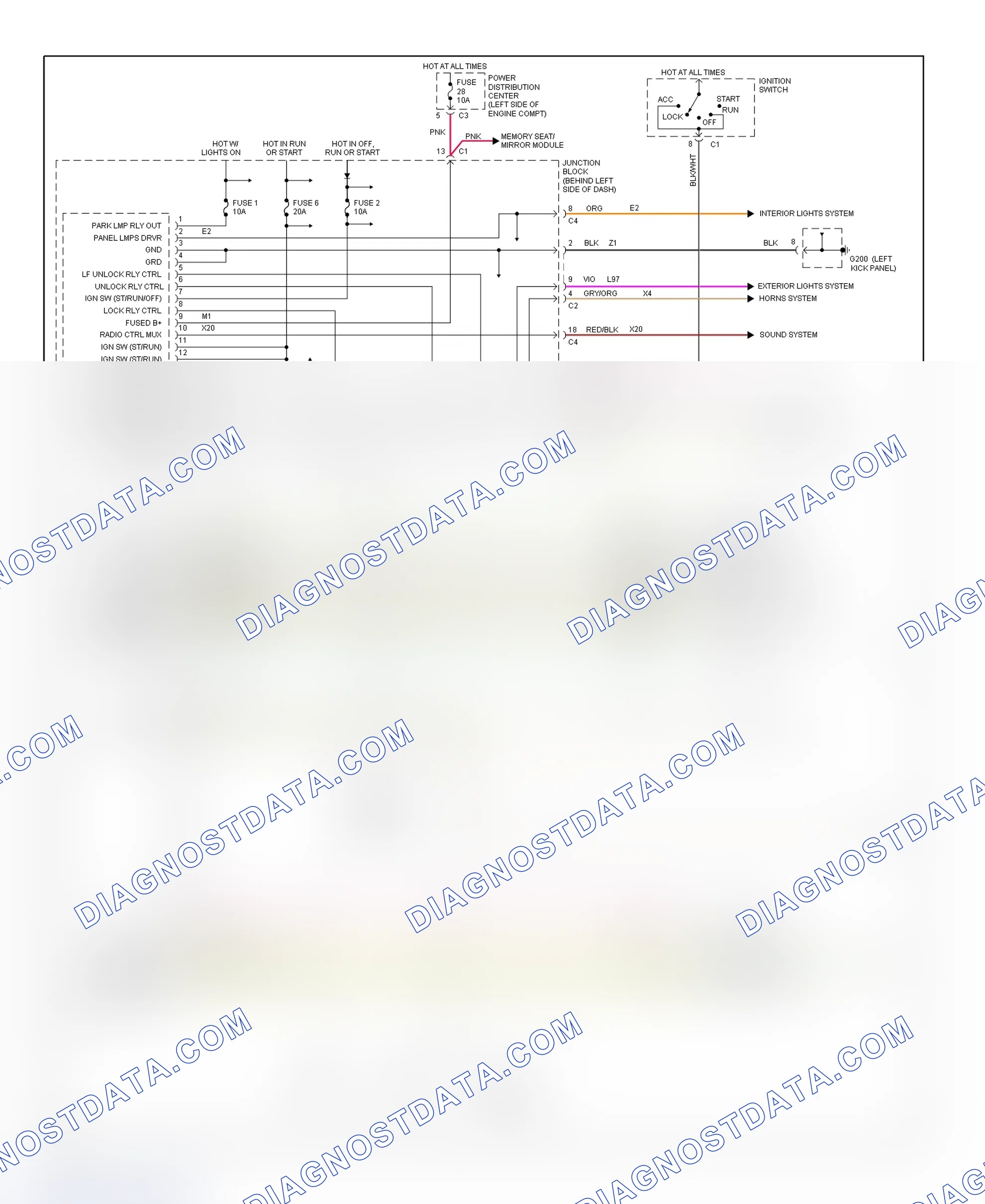 Scheme 75: BCM Wiring Diagram (Caravan, Town & Country, & Voyager - 1 Of 2)