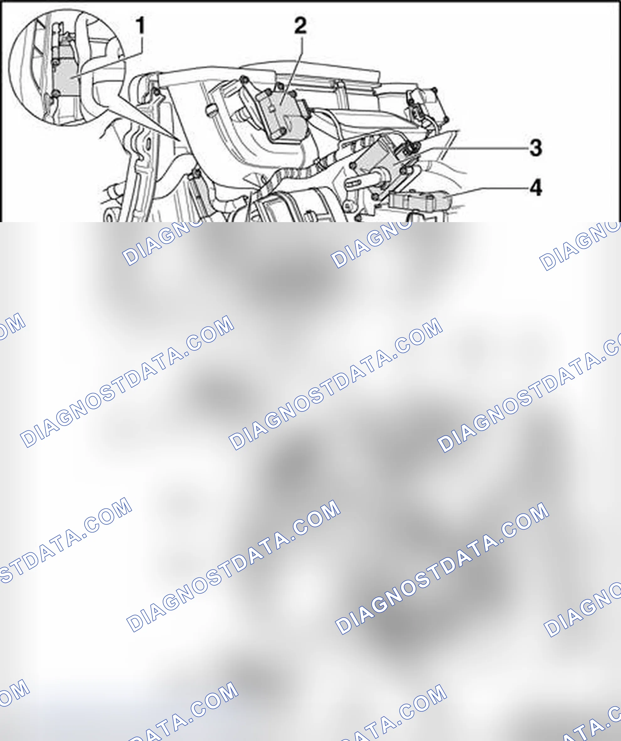 Scheme 82: Air conditioner unit components located in passenger compartment