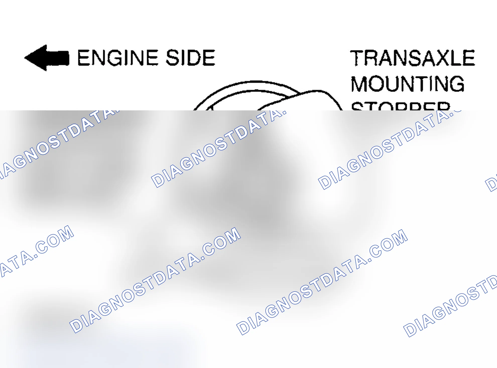 Scheme 1105: >> A << TRANSAXLE MOUNTING STOPPER INSTALLATION