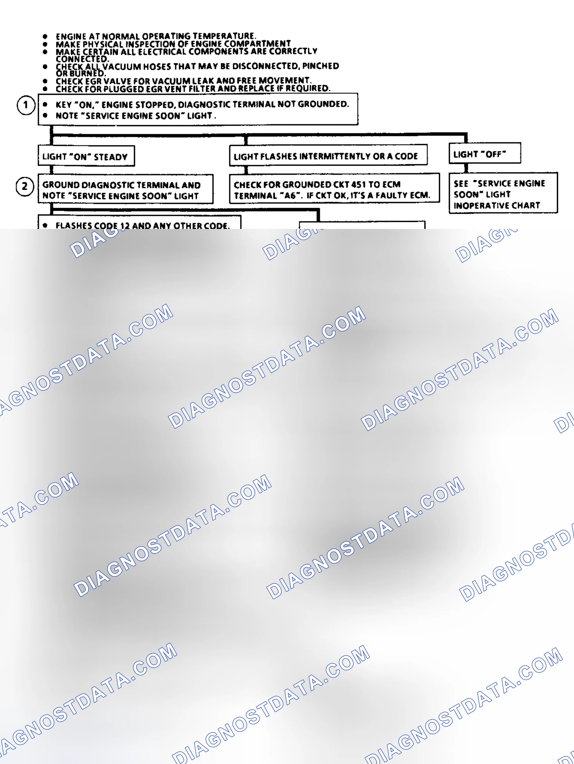 Scheme 30: Diagnostic Circuit Check Flow Chart