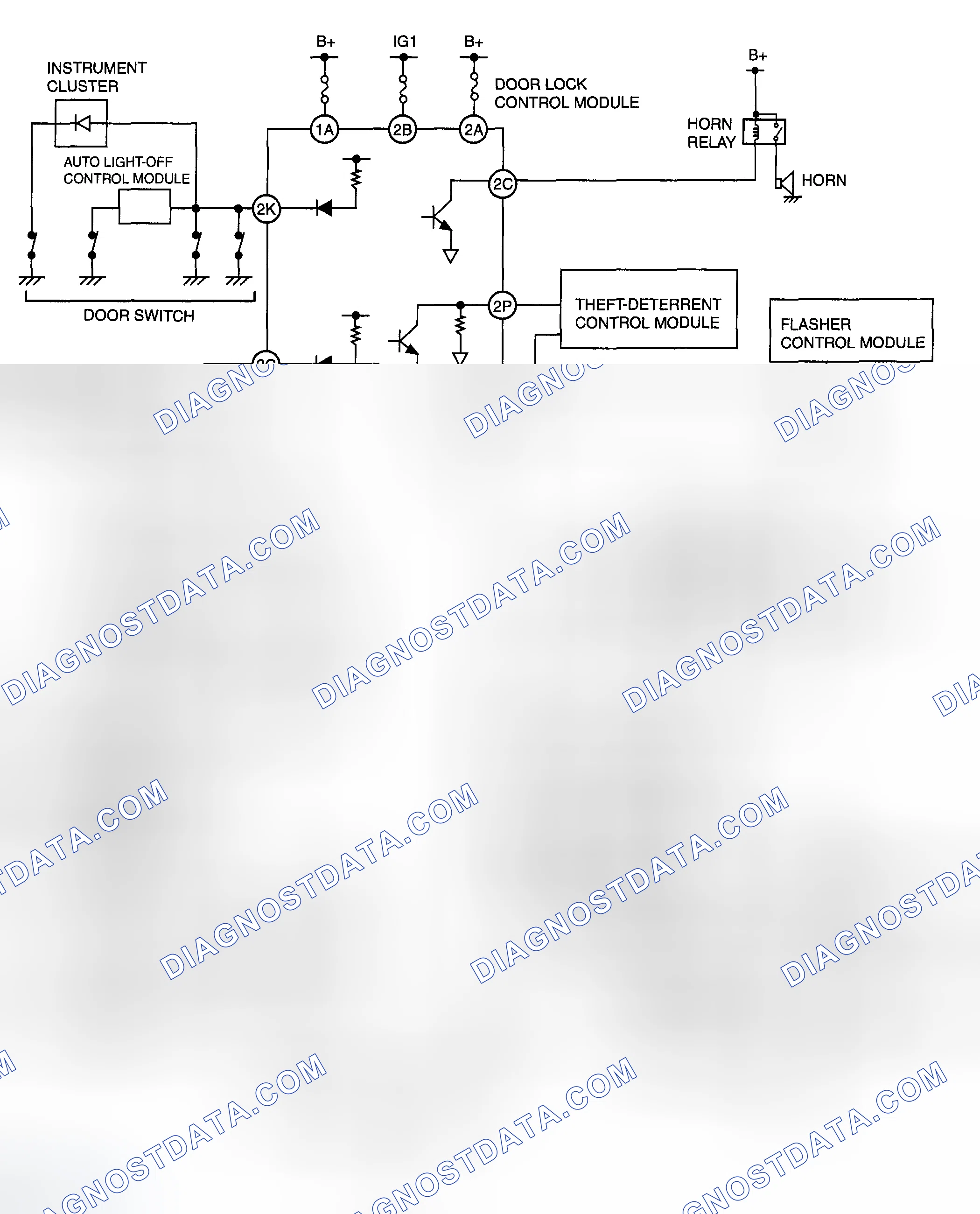 Scheme 65: POWER DOOR LOCK SYSTEM WIRING DIAGRAM