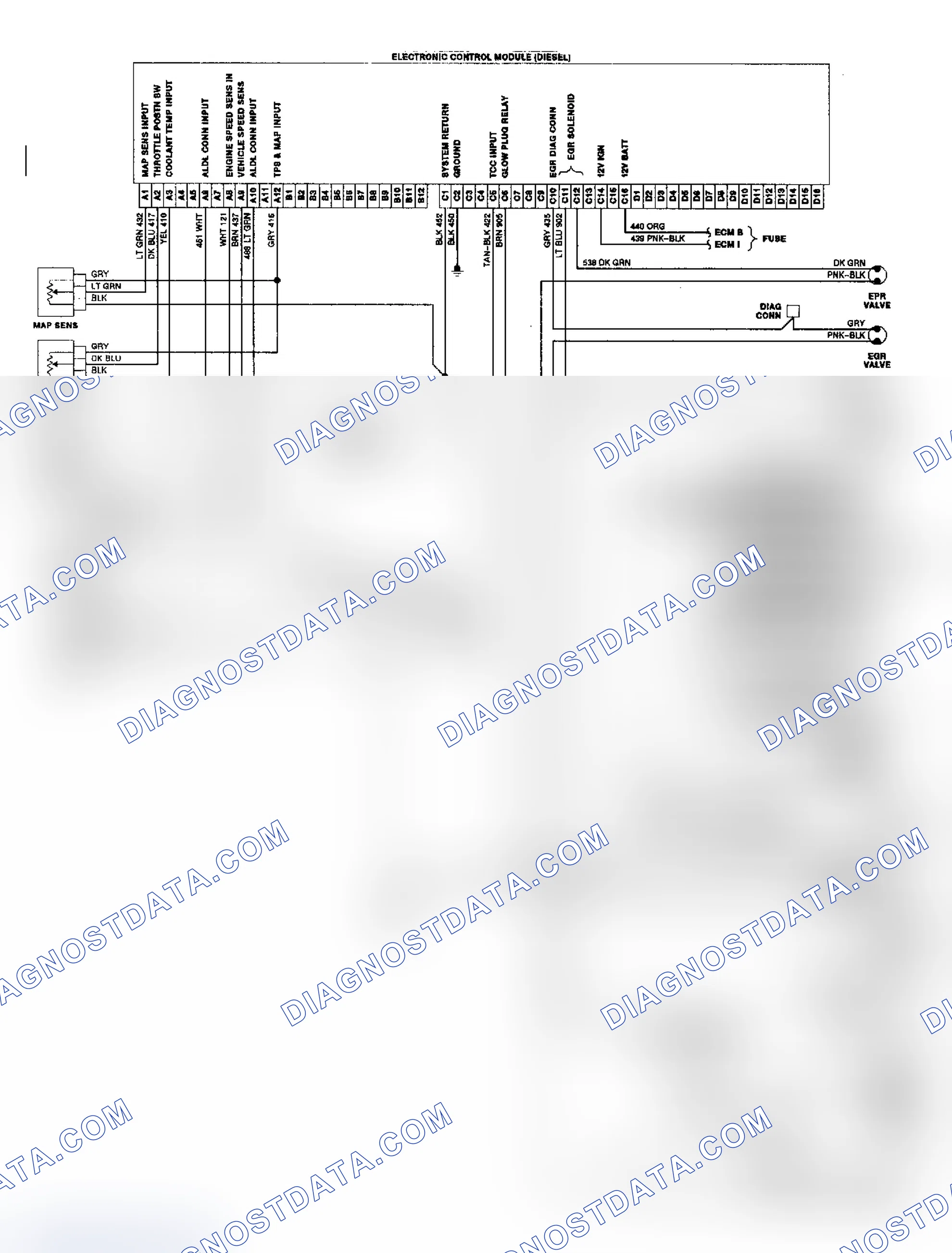 Scheme 8: Diesel Electronic Control System Wiring Diagram ("G" Series)