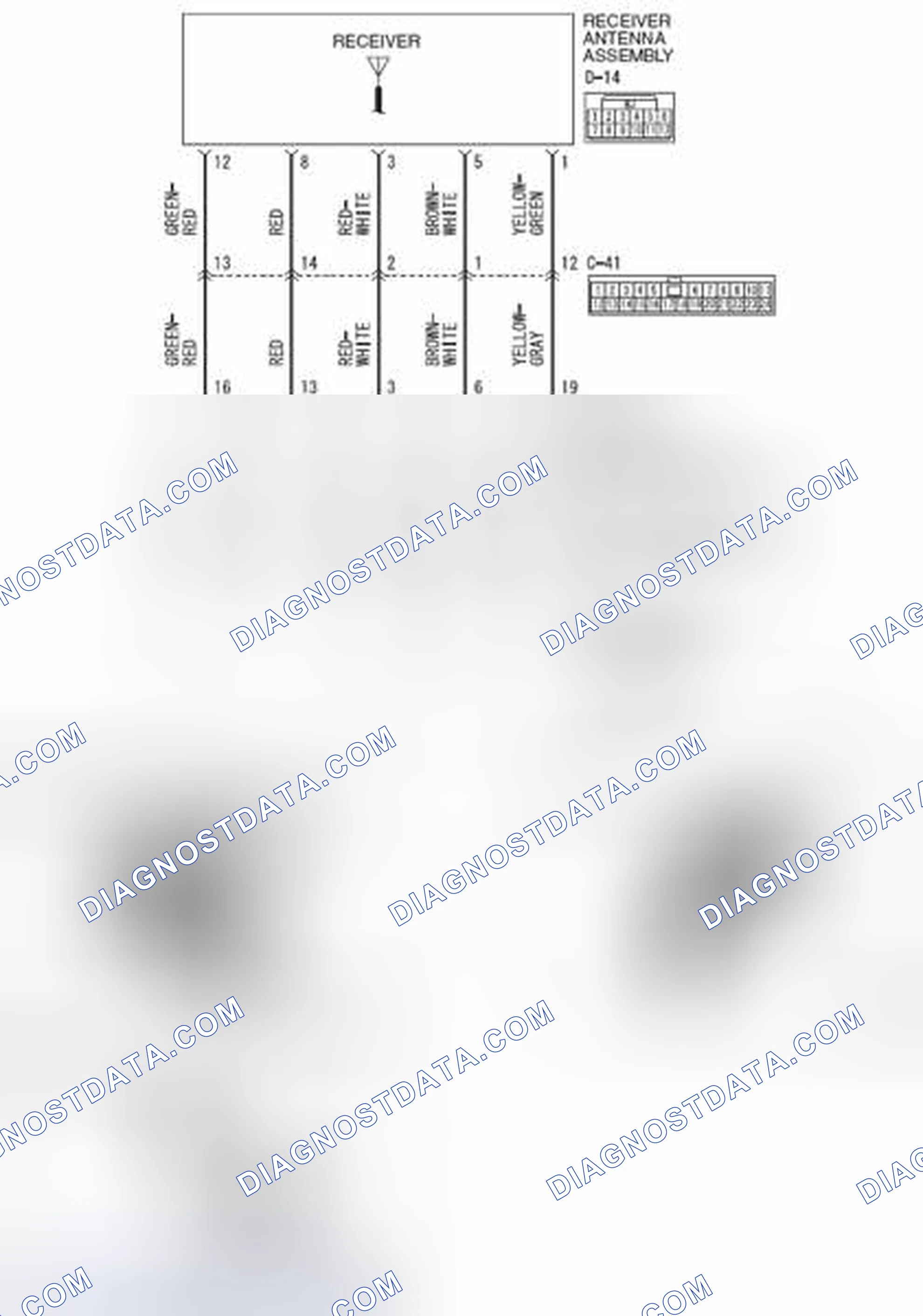 Scheme 18: DTC C1910: Transmitter low battery voltage abnormality 1; DTC C1920: Transmitter low battery voltage