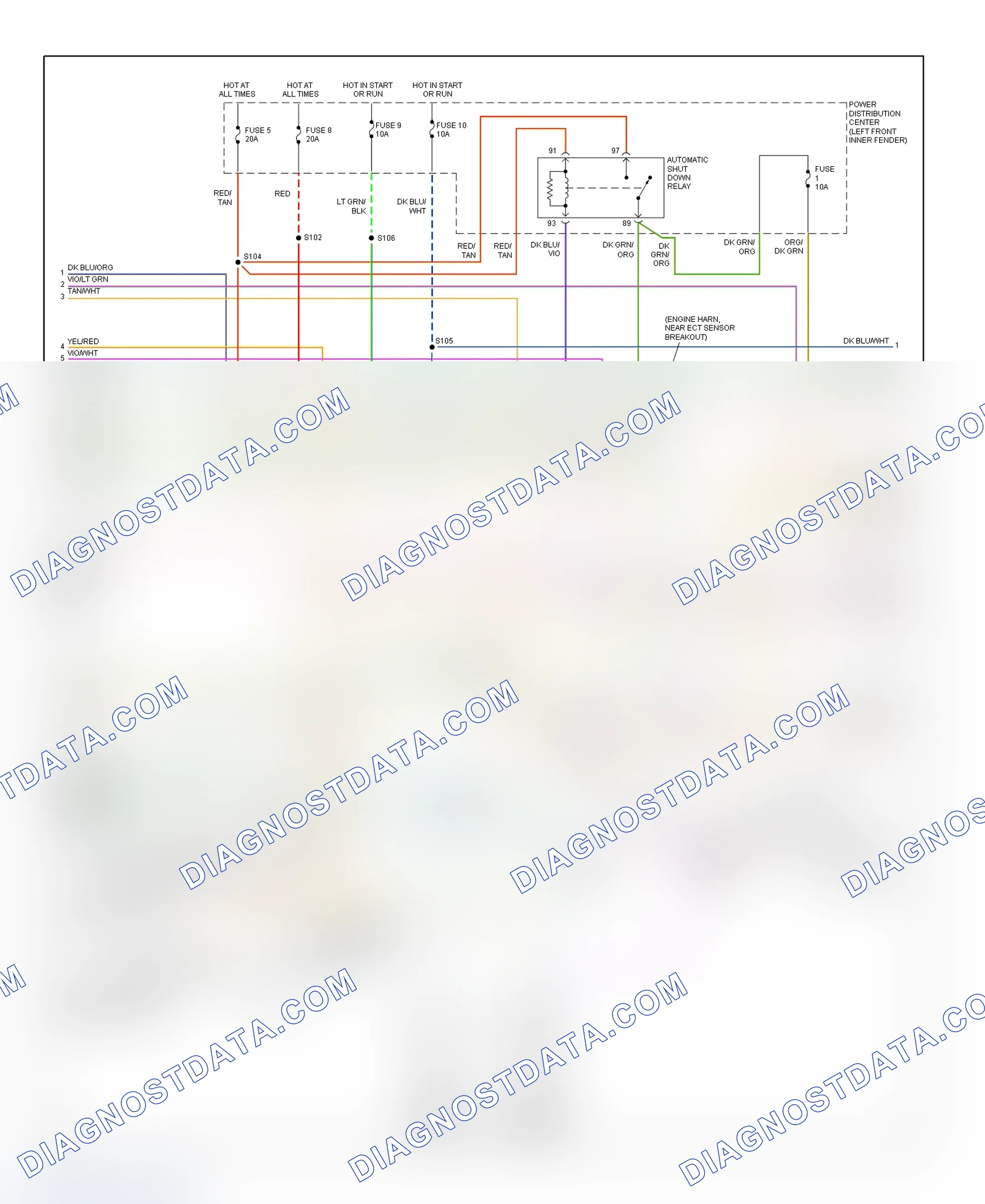 Scheme 20: PCM Wiring Diagram (Cirrus & Stratus - 2.5L - 2 Of 3)