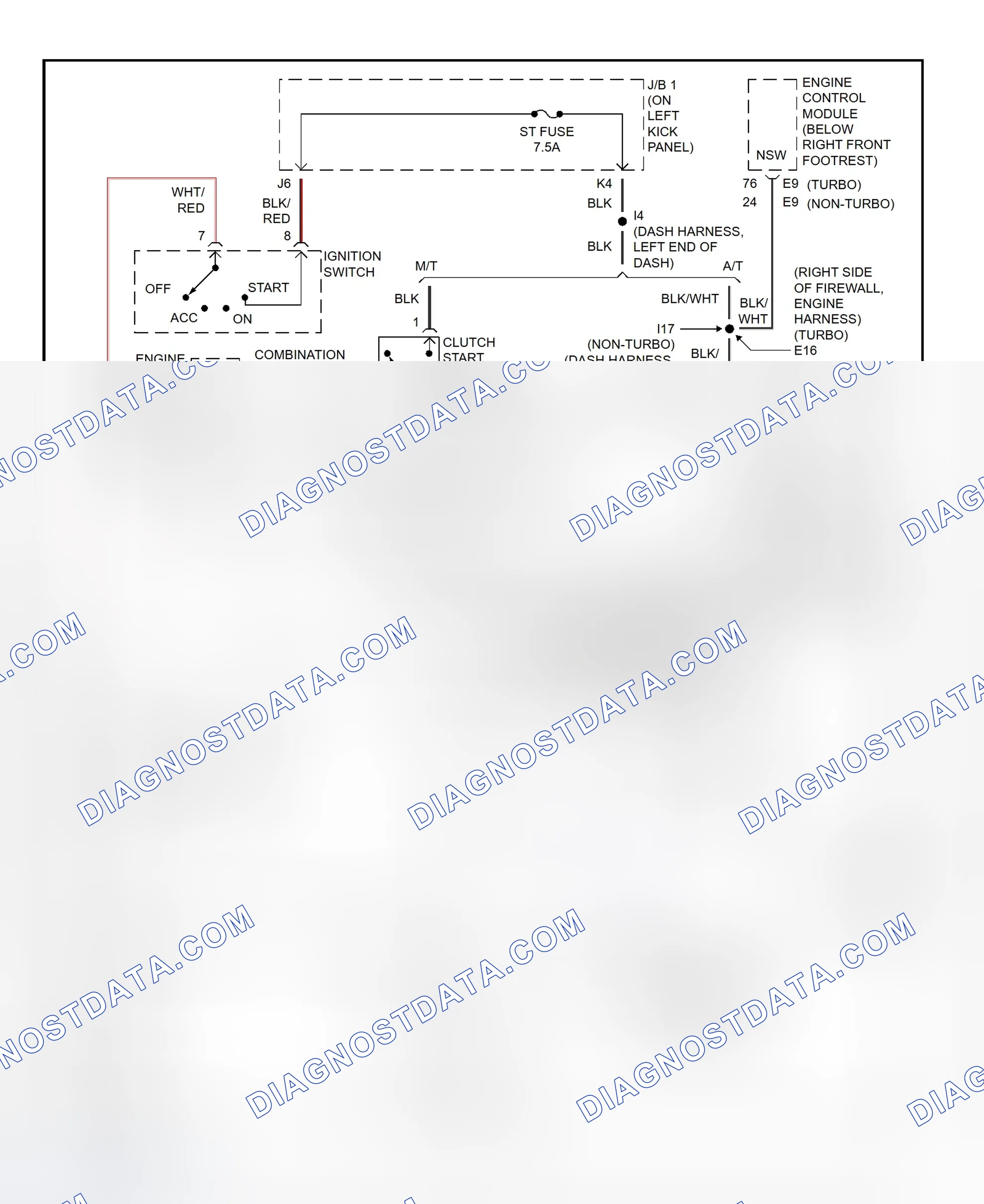 Fig. 34: Starting System Wiring Diagram (Supra)