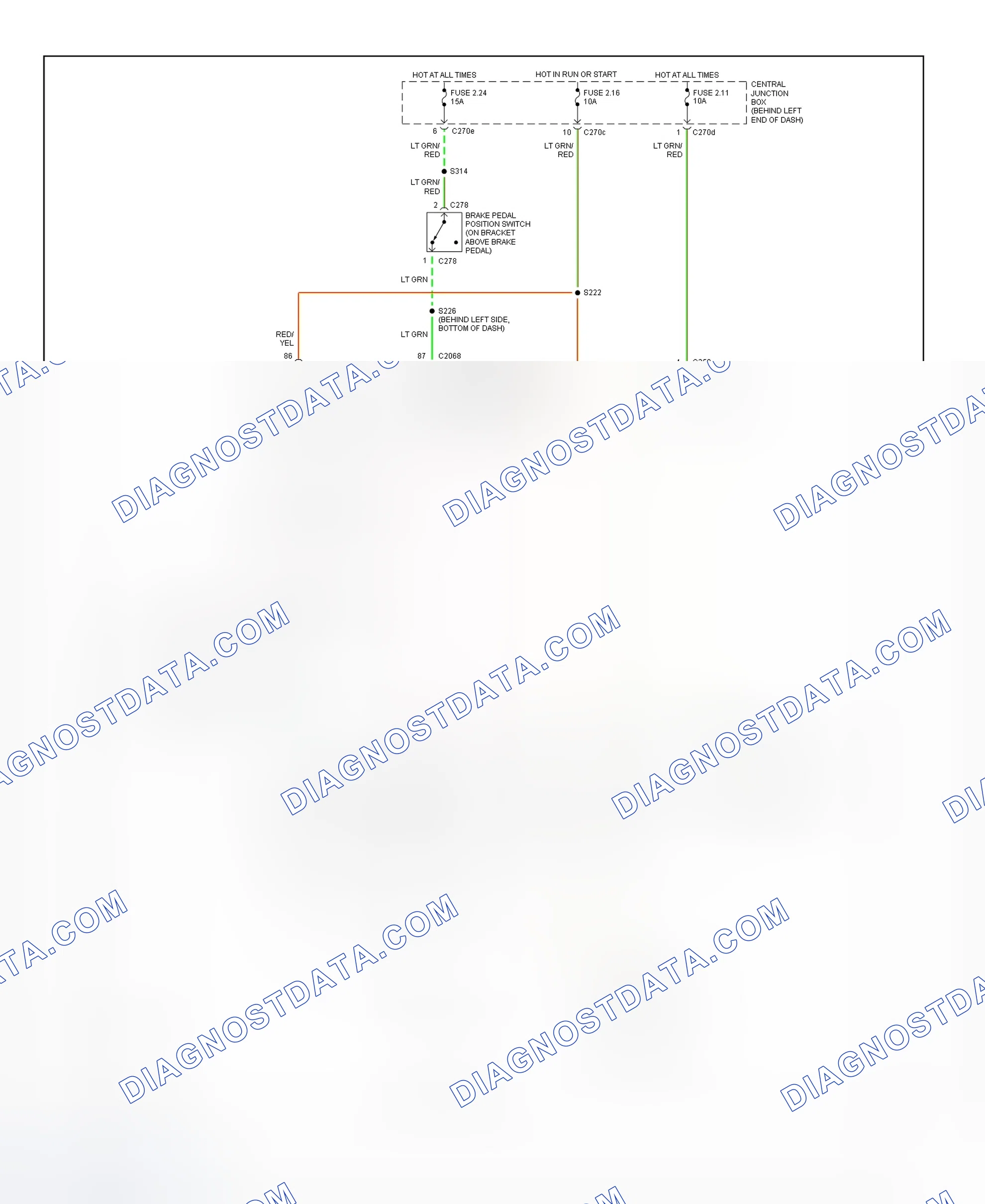 Fig. 194: Shift Interlock System Wiring Diagram (2001 Escape)