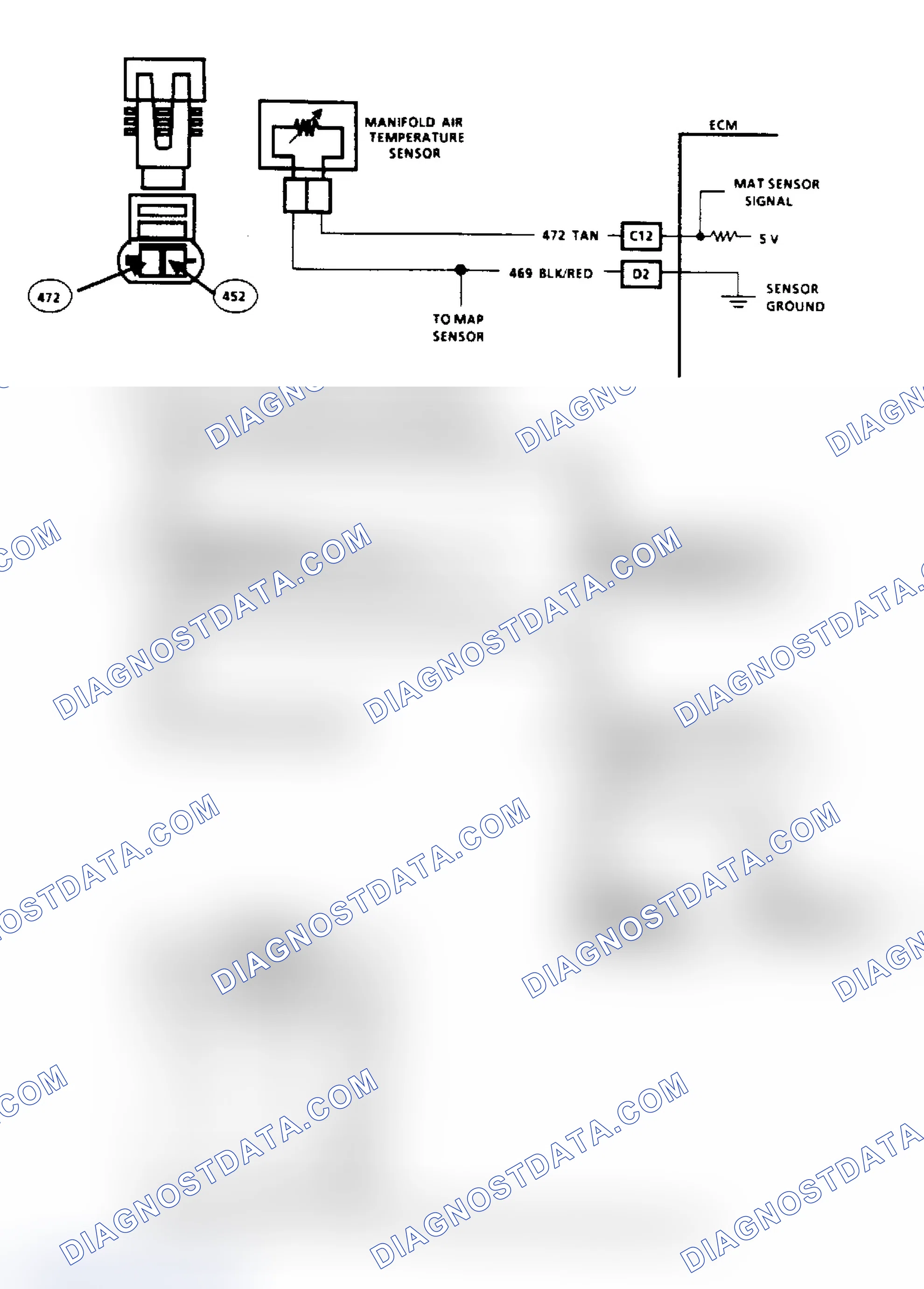 Scheme 116: Code 23 - MAT Sensor (Low Temp Indicated) (2.5L) ("SCAN" Diagnostics)