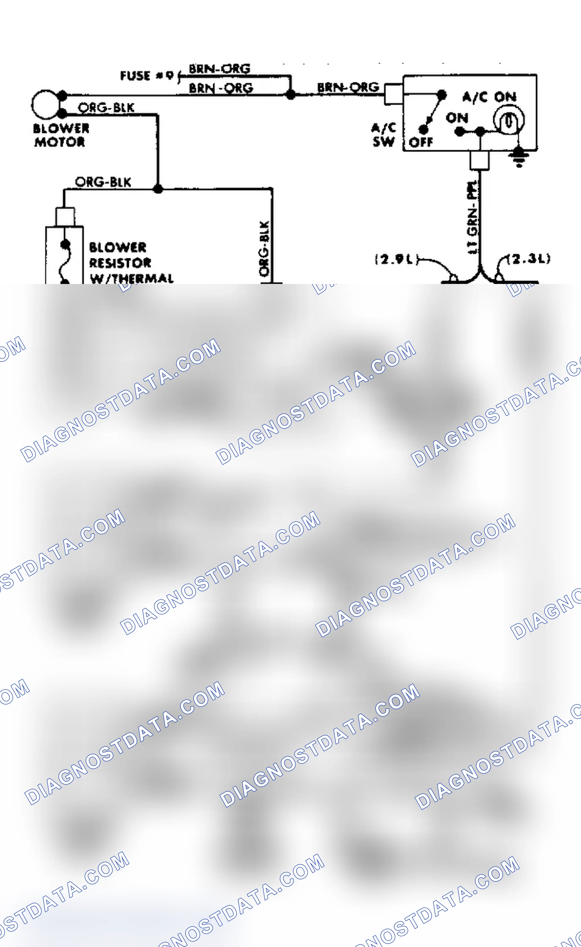 Scheme 9: 1988 Bronco II & Ranger A/C-Heater Wiring Diagram