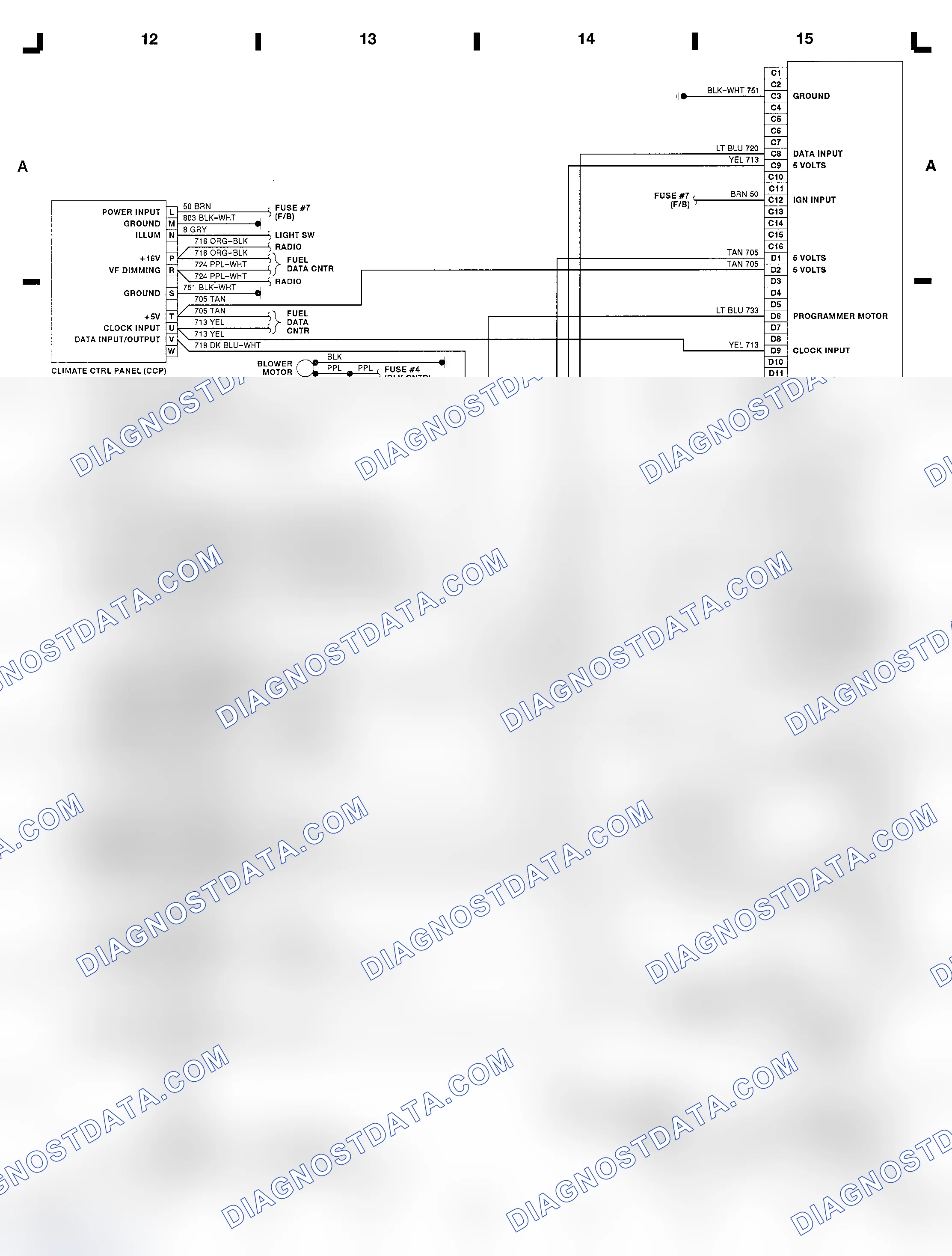 Scheme 38: 4.9L (VIN B) PCM Wiring Diagram (DeVille & Fleetwood)