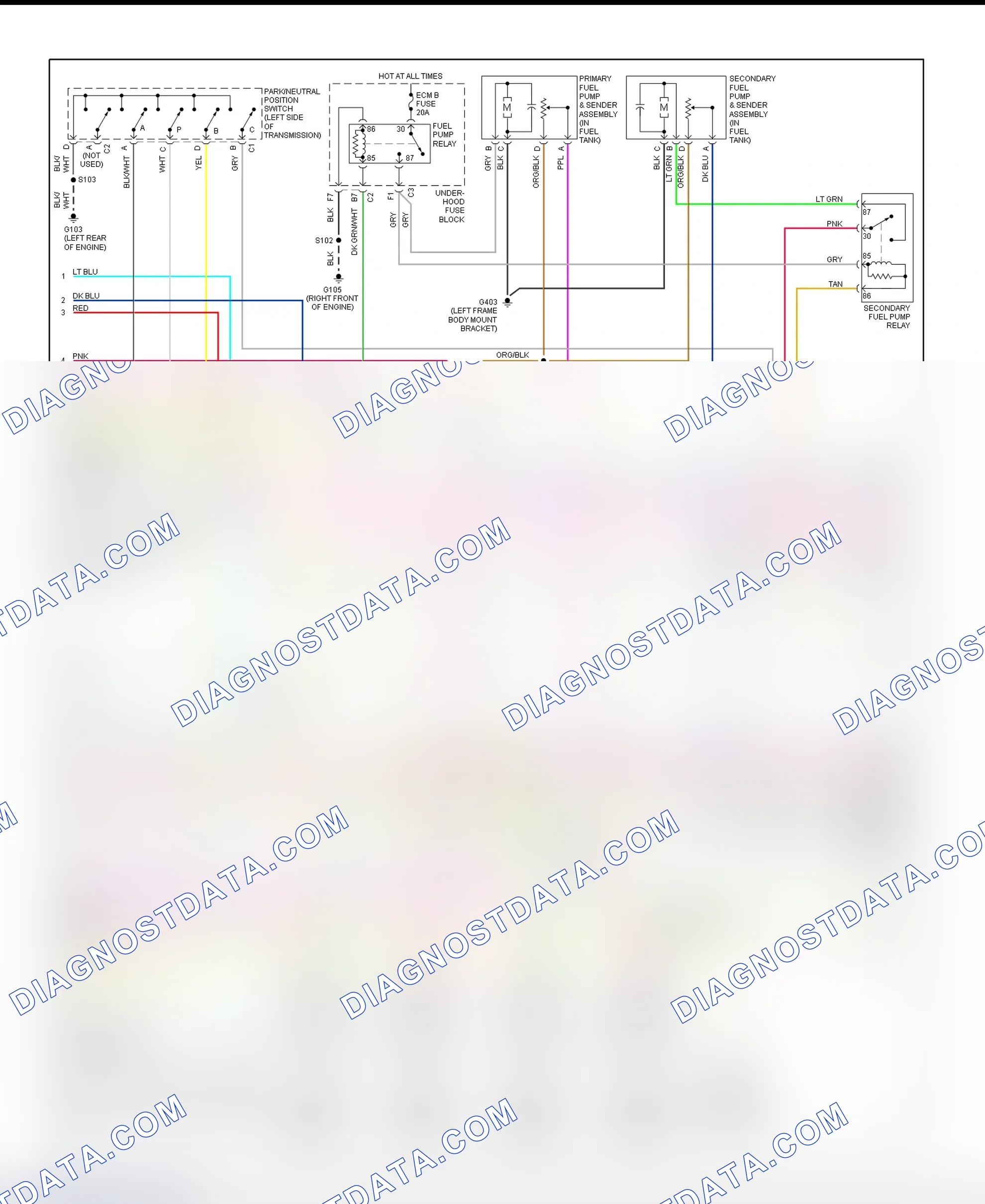 Scheme 65: PCM Wiring Diagram (Avalanche, Suburban & Yukon XL - 8.1L - 2 Of 5)
