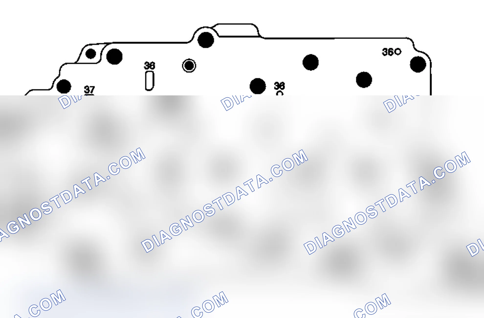 Scheme 105: Channel Plate - Control Solenoid (w/Body and TCM) Valve Assembly Side