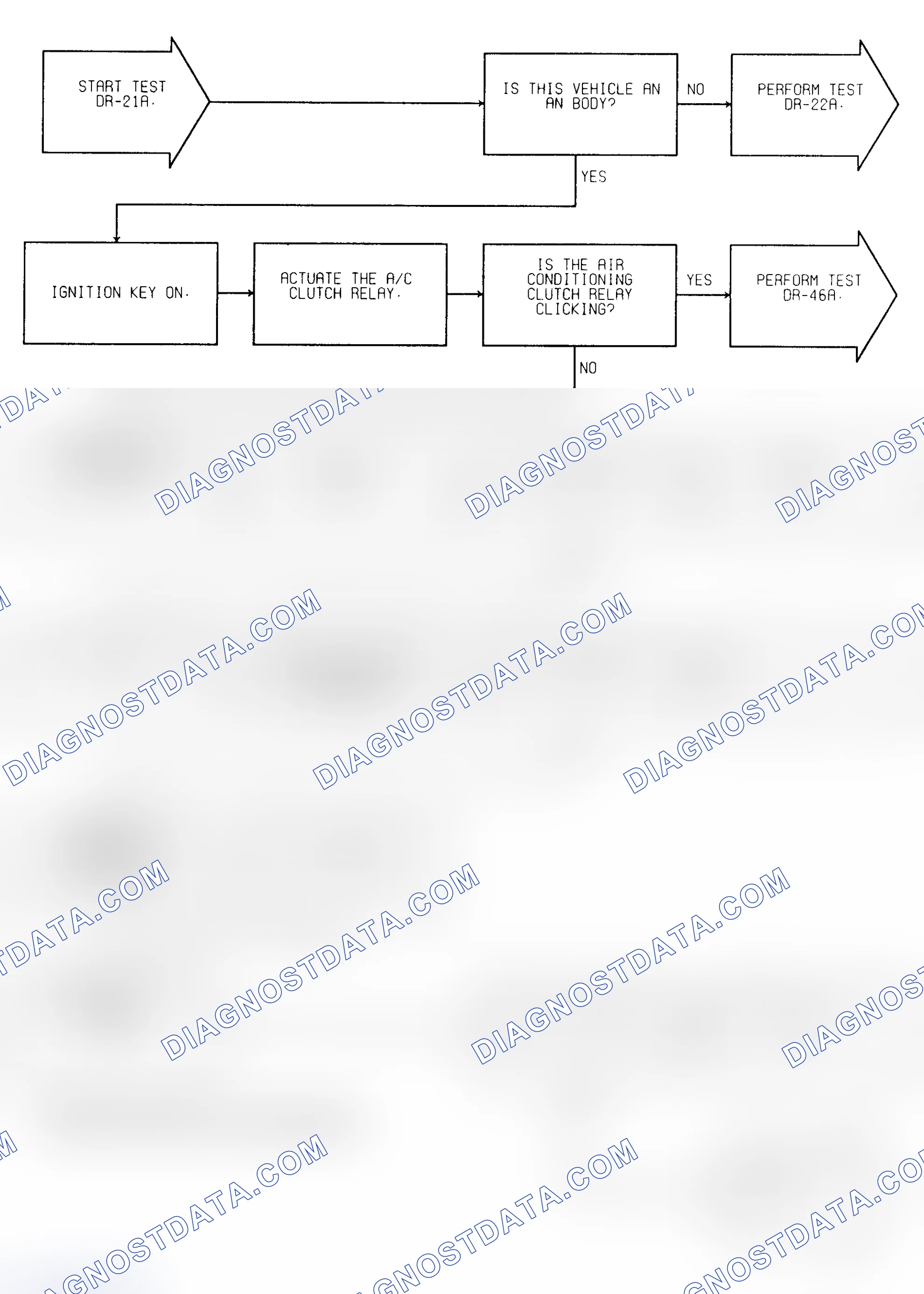 Scheme 99: Test DR-21A (1 of 2) AN Body A/C Clutch Relay Circuit