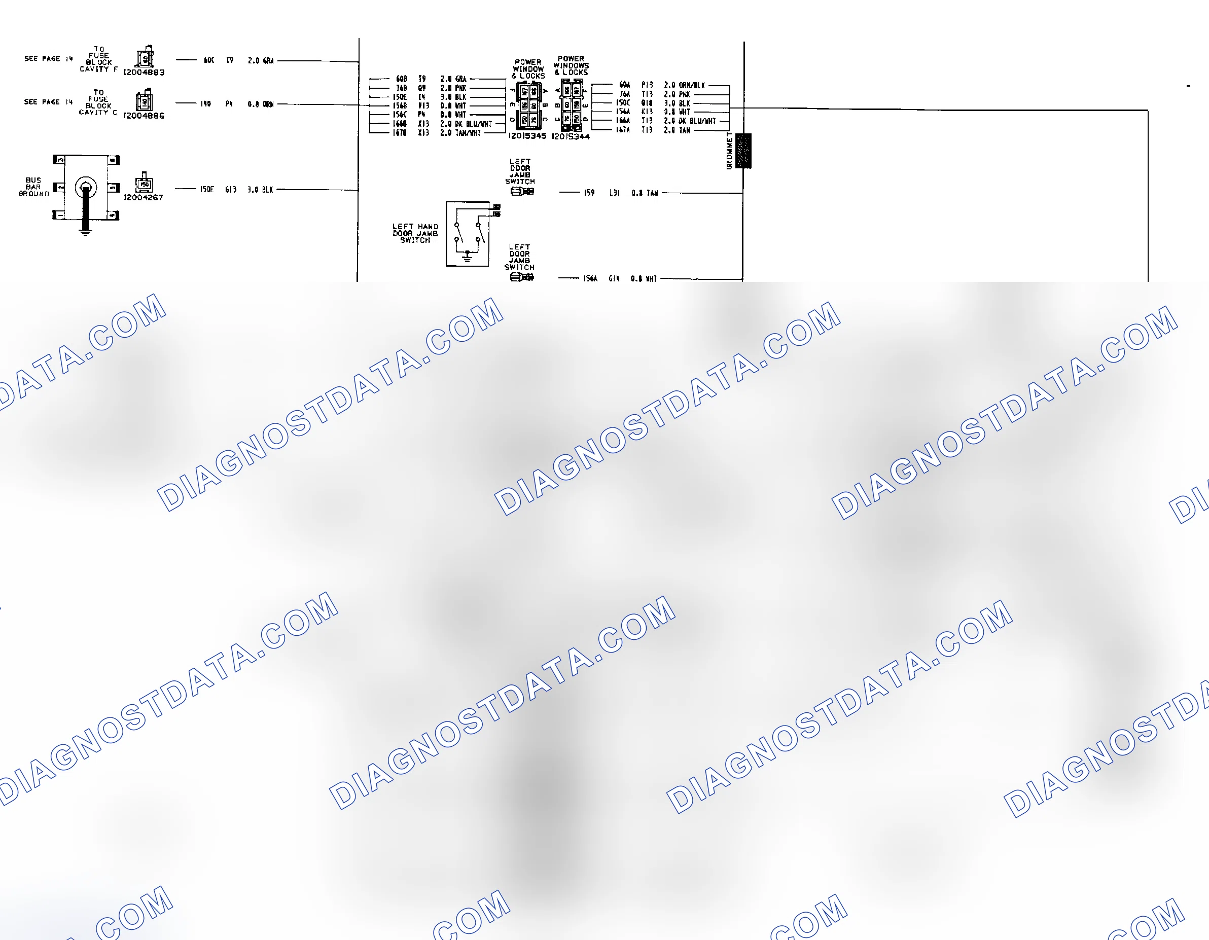 Scheme 2: Power Door Lock Wiring Diagram (S & T Series)