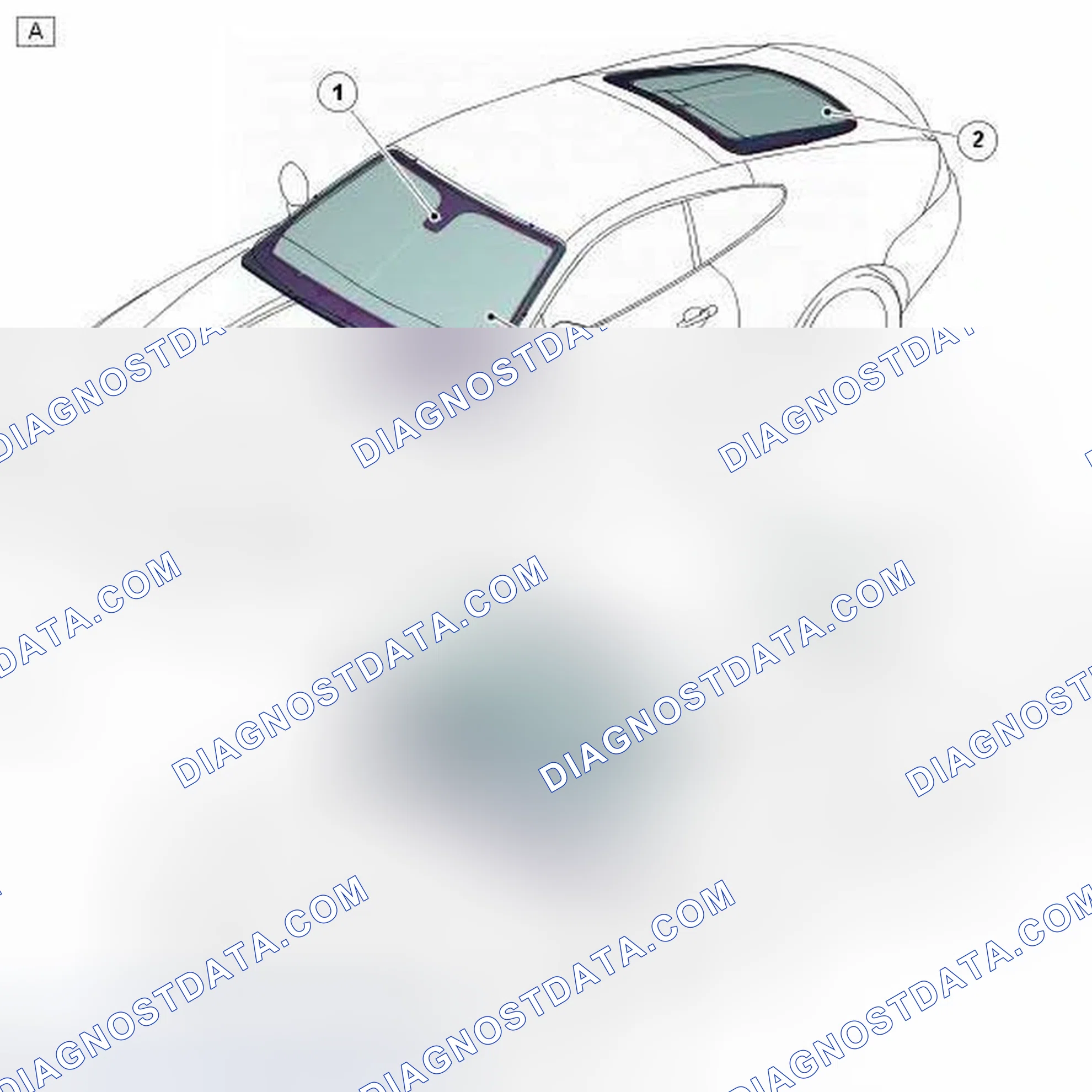 Scheme 1: COMPONENT LOCATION - WINDSHIELD AND BACKLIGHT