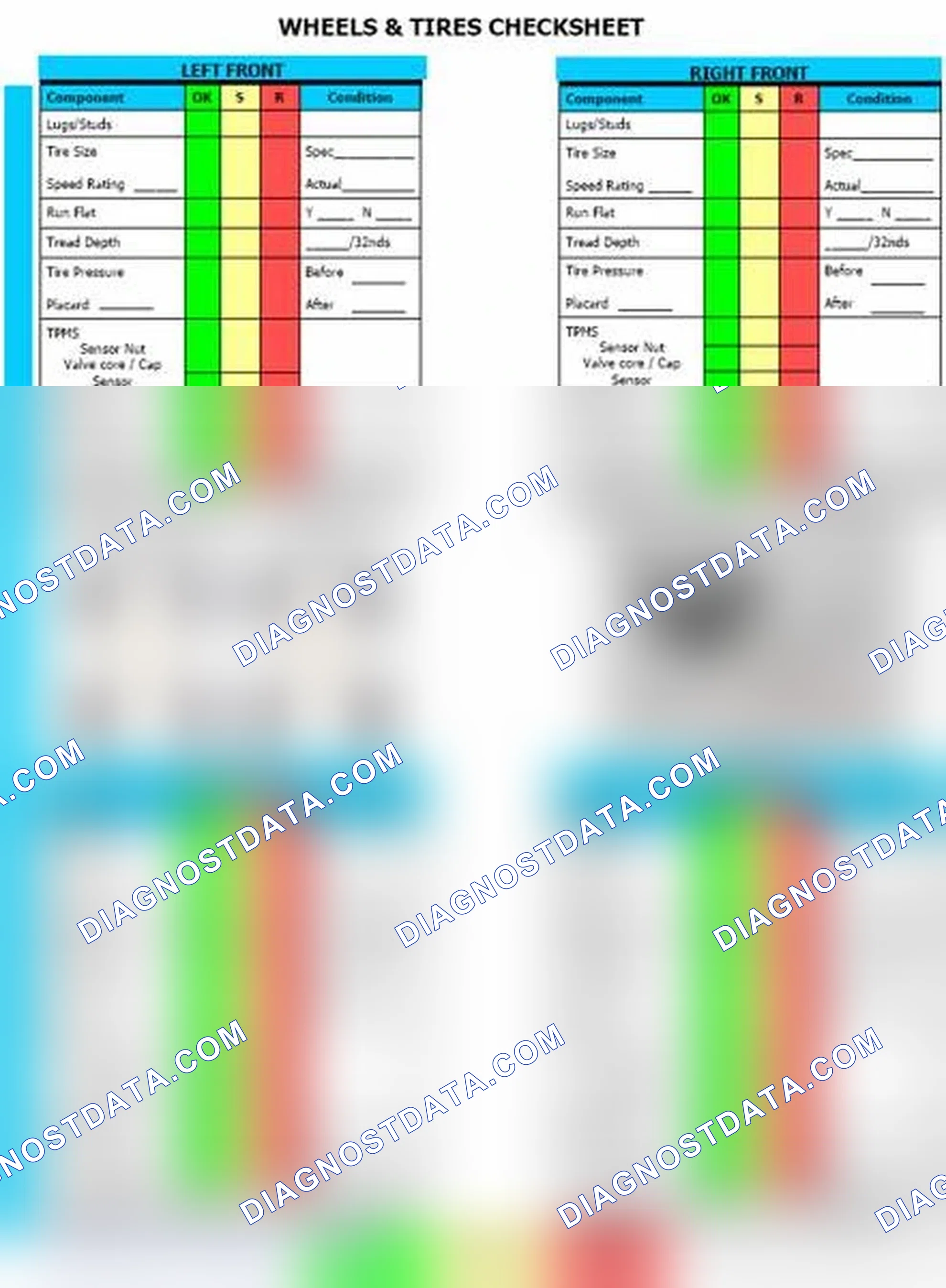 Scheme 35: Wheels & Tires Checksheet (2 Of 2)