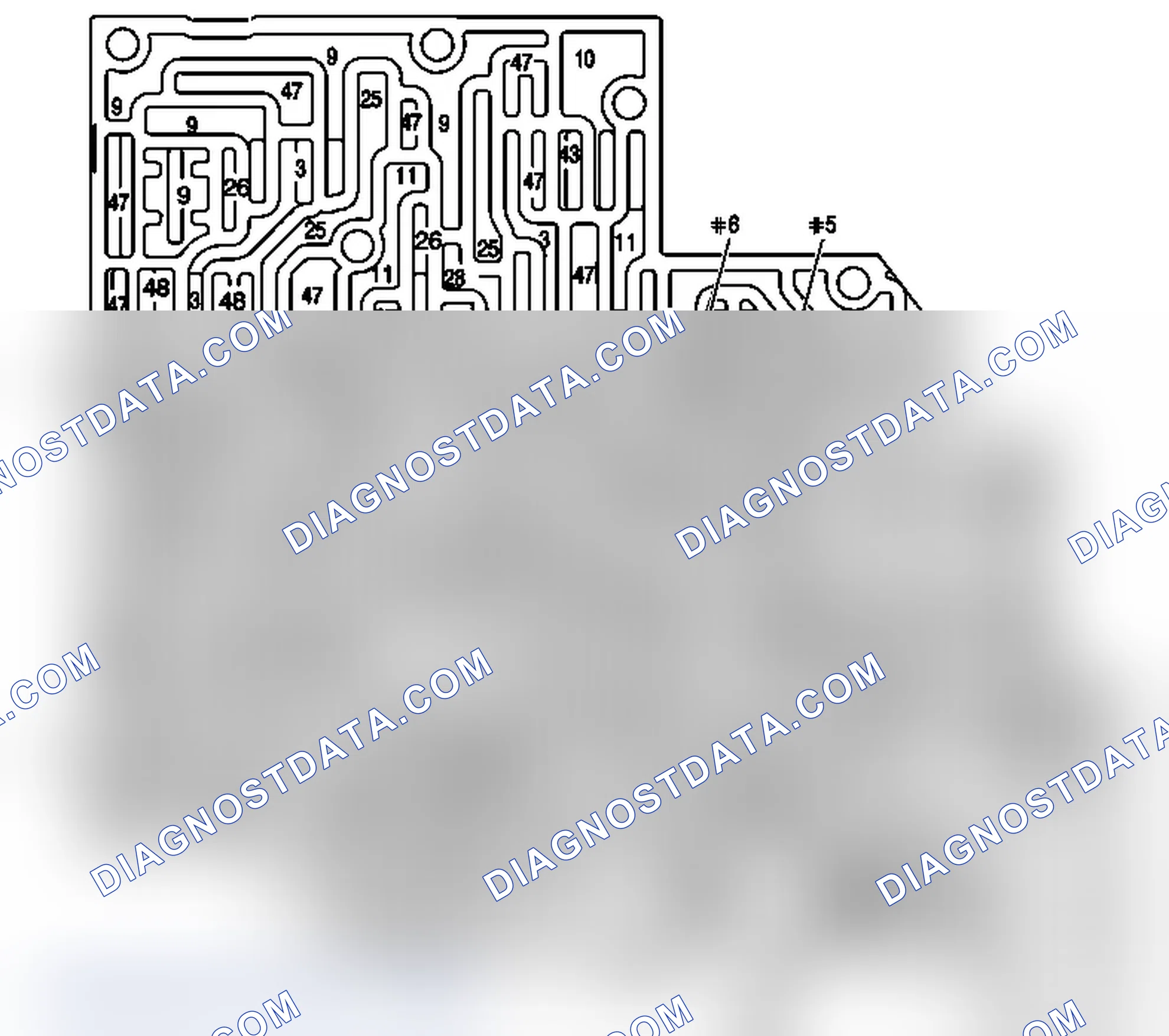 Scheme 32: Control Valve Body Fluid Passages (Case Side)