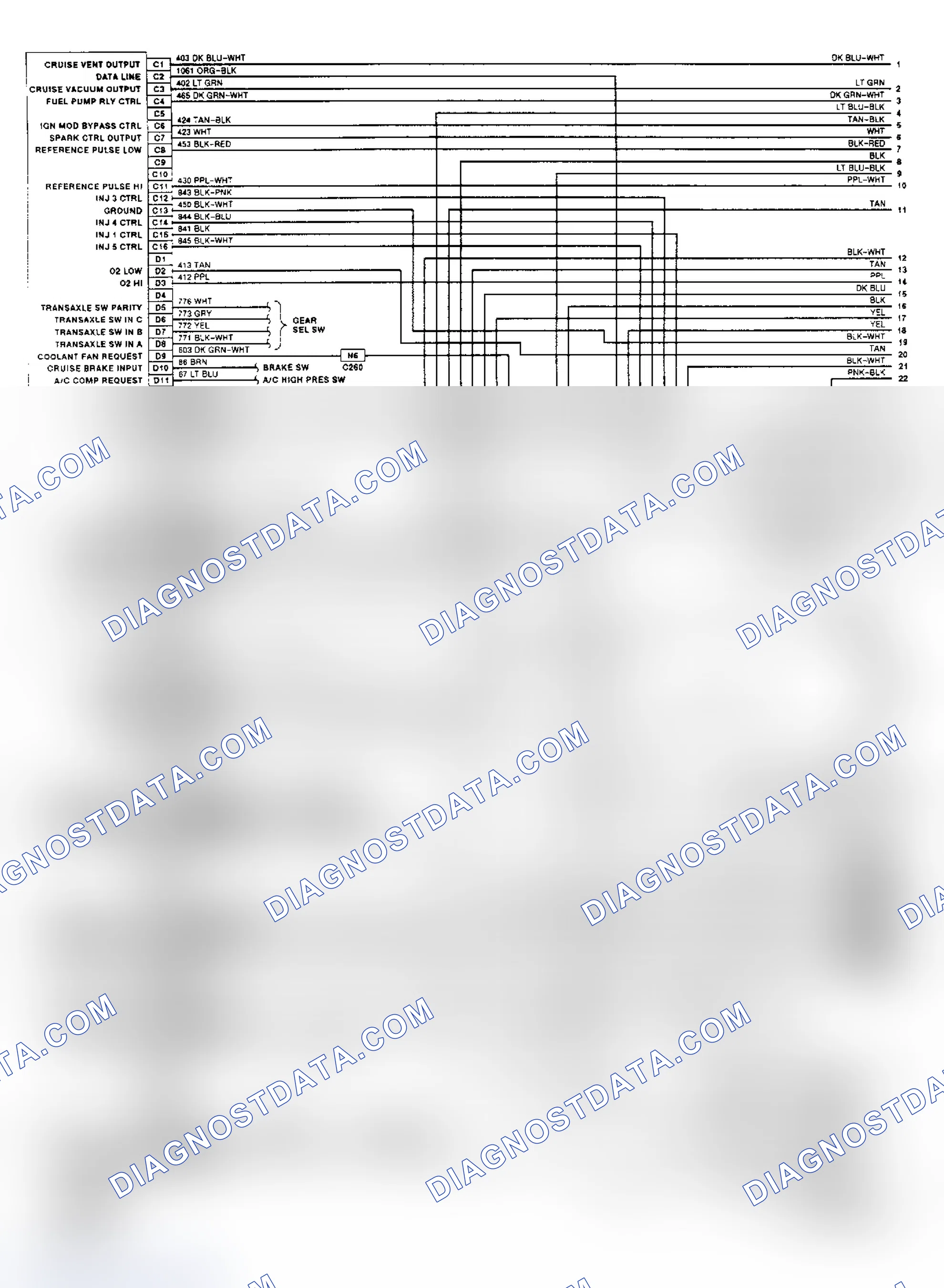 Scheme 6: Wiring Diagram (Lumina APV, Silhouette & Trans Sport 3.8L 1 Of 2)