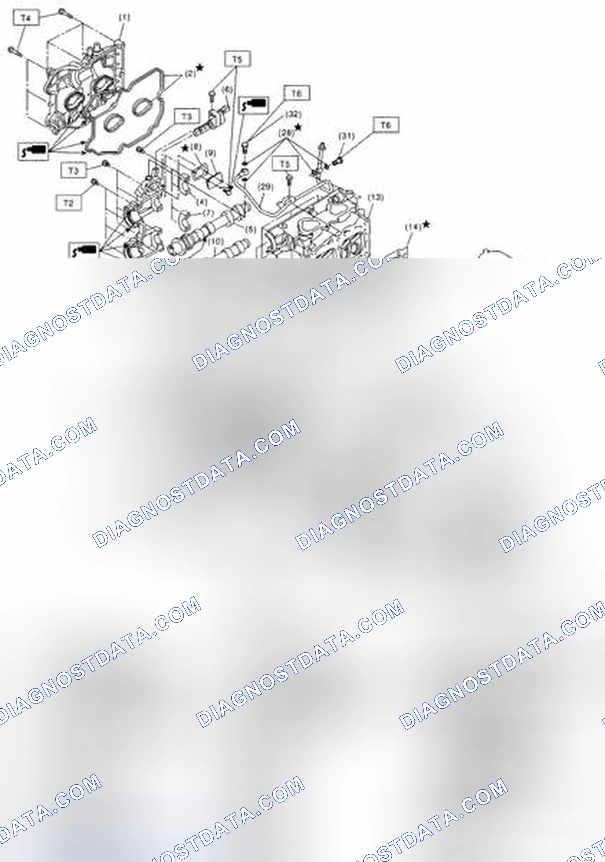 Scheme 496: Identifying Cylinder Head And Camshaft Components With Torque Specification