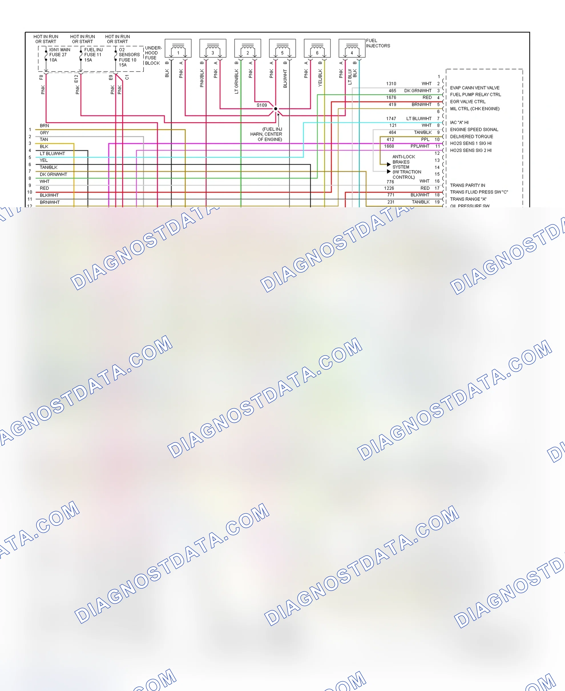 Scheme 77: PCM Wiring Diagram (Aztek & Rendezvous - 3.4L - 4 Of 4)